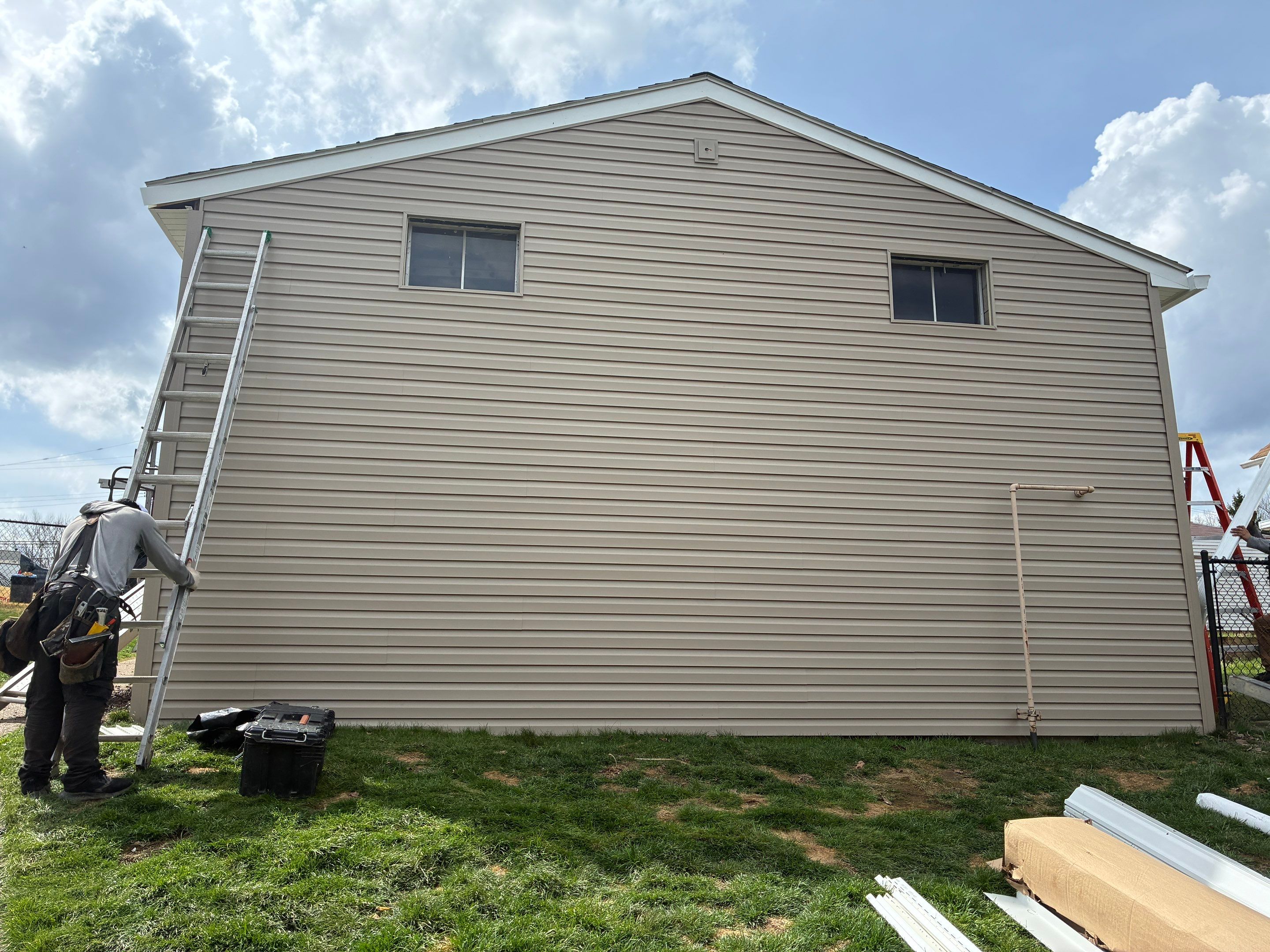 Full Ovation Home & Garage in Pebblestone Clay by Ideal Siding Pittsburgh