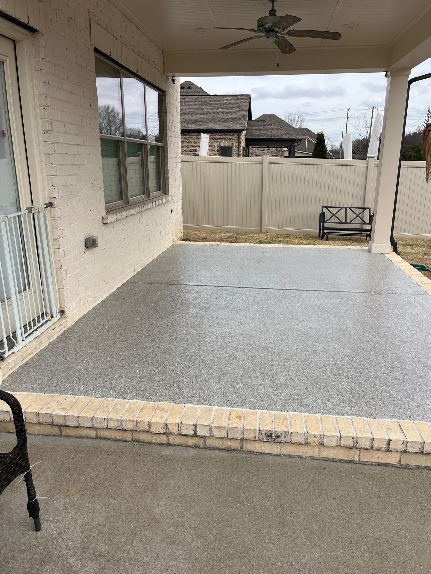 Patio Floor Coating using Quartzite by My Garage Floor Guys