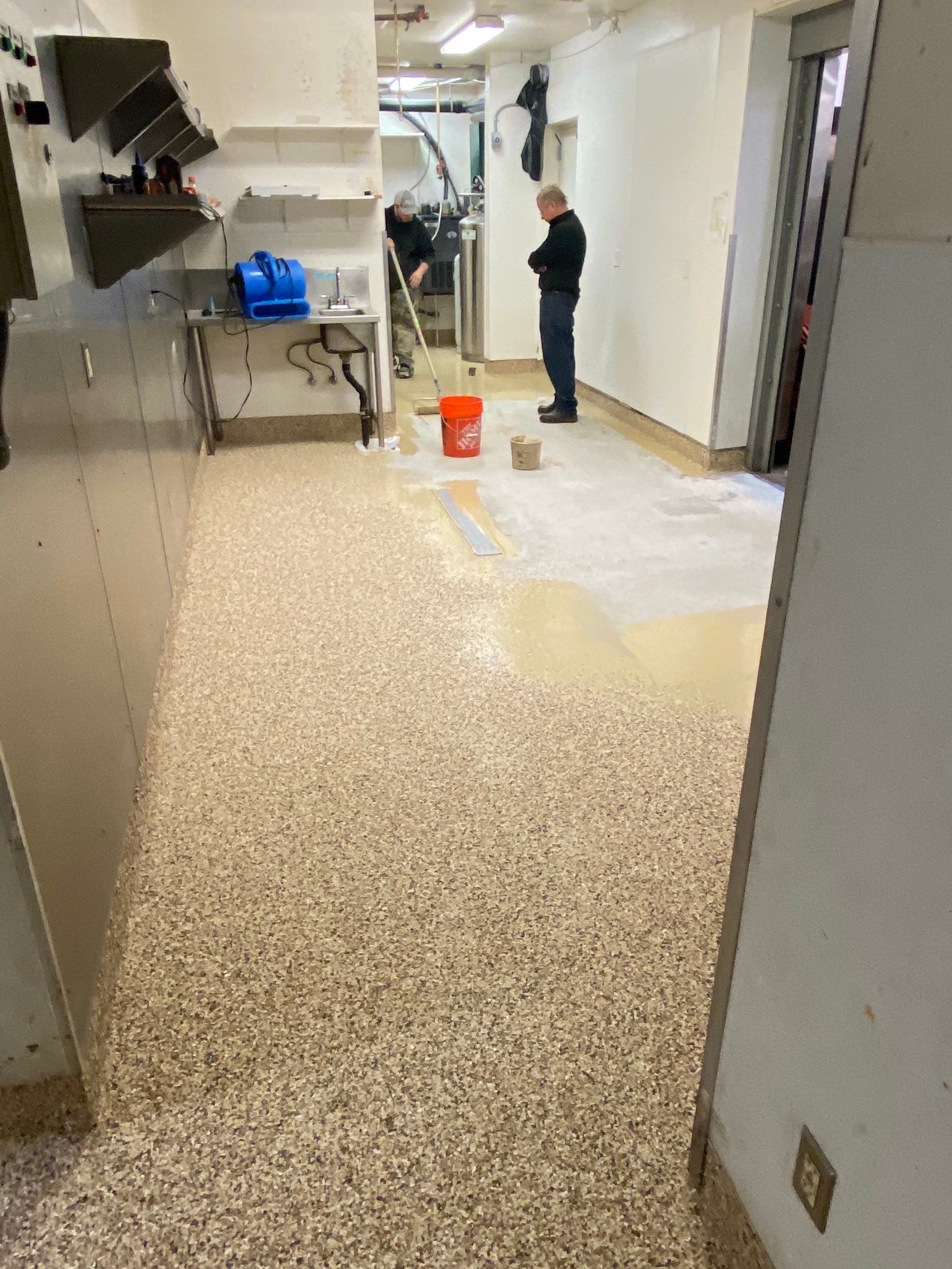 Commercial Floor Transformation using Penntek Evolution System by Croc Coatings, LLC