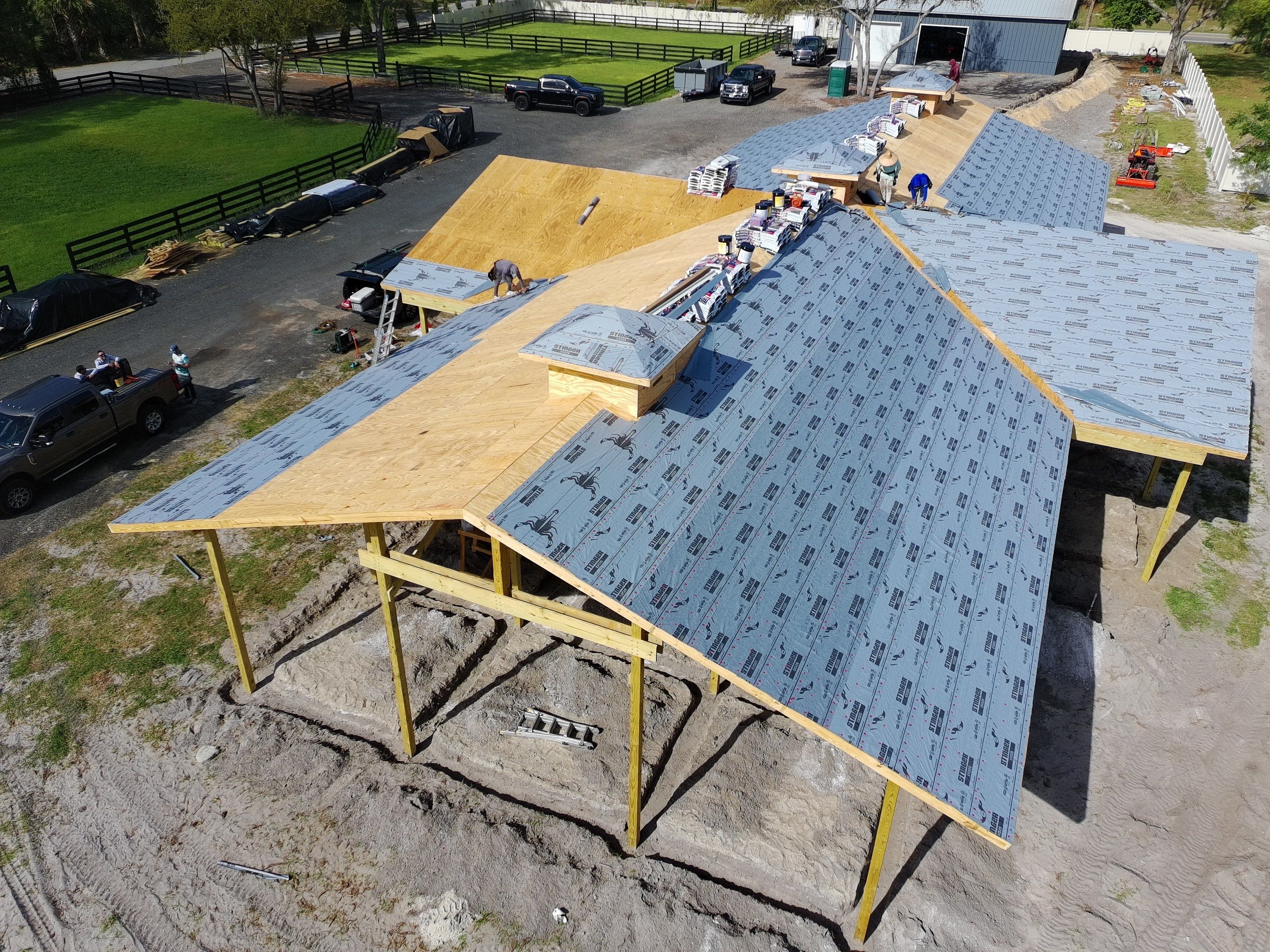 Custom Post-Frame Horse Barn and Shingle Roof Installation in Geneva by Fortified Roofing Solutions Corp.