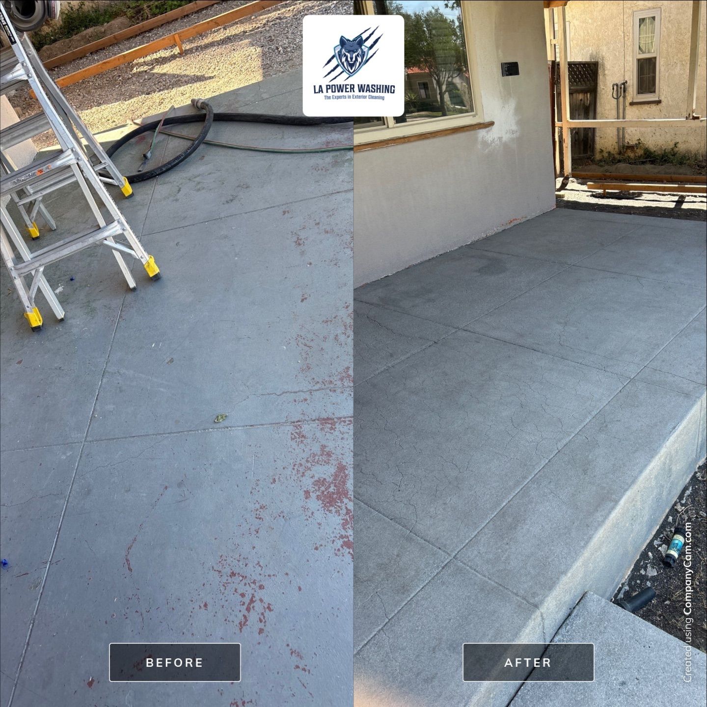 Sandblasting Paint Off Concrete Front Porch In San Bernandino by La Power Washing Inc