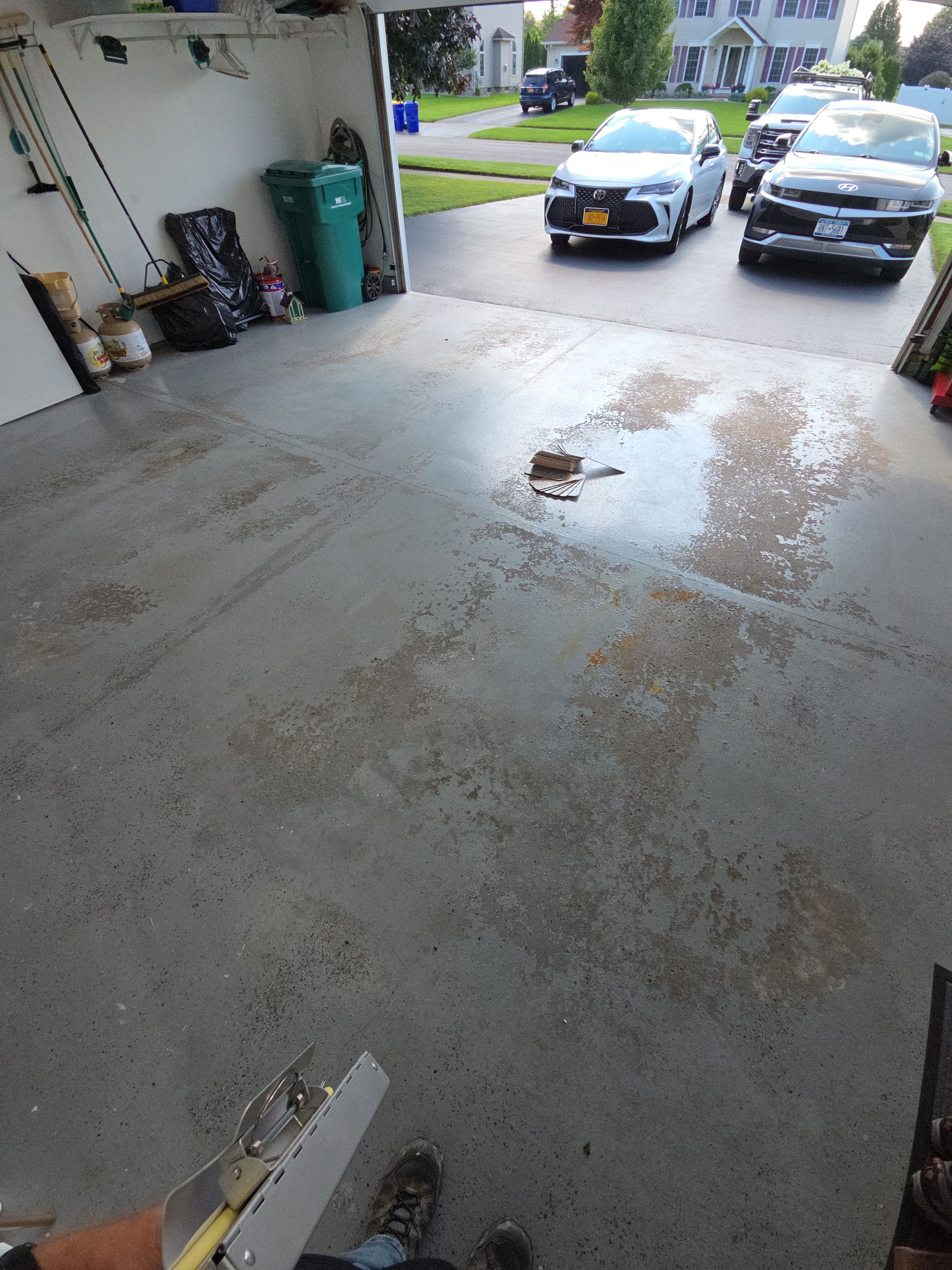 VIntage Cobalt Garage Coating by NG Masonry & Construction LLC