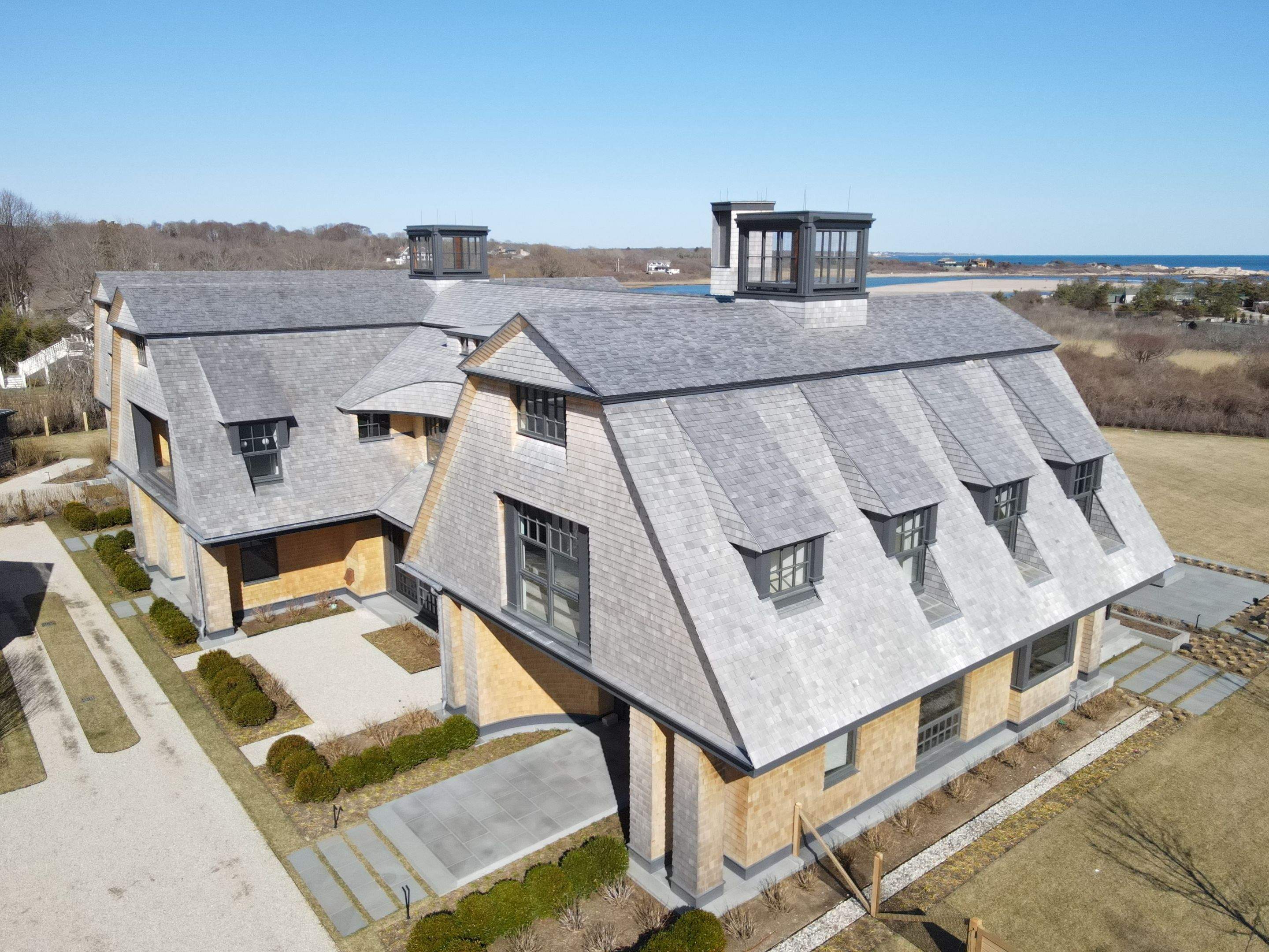 Narragansett,RI New Construction · Cedar Roof · Cedar Siding by Rinaldi Roofing 