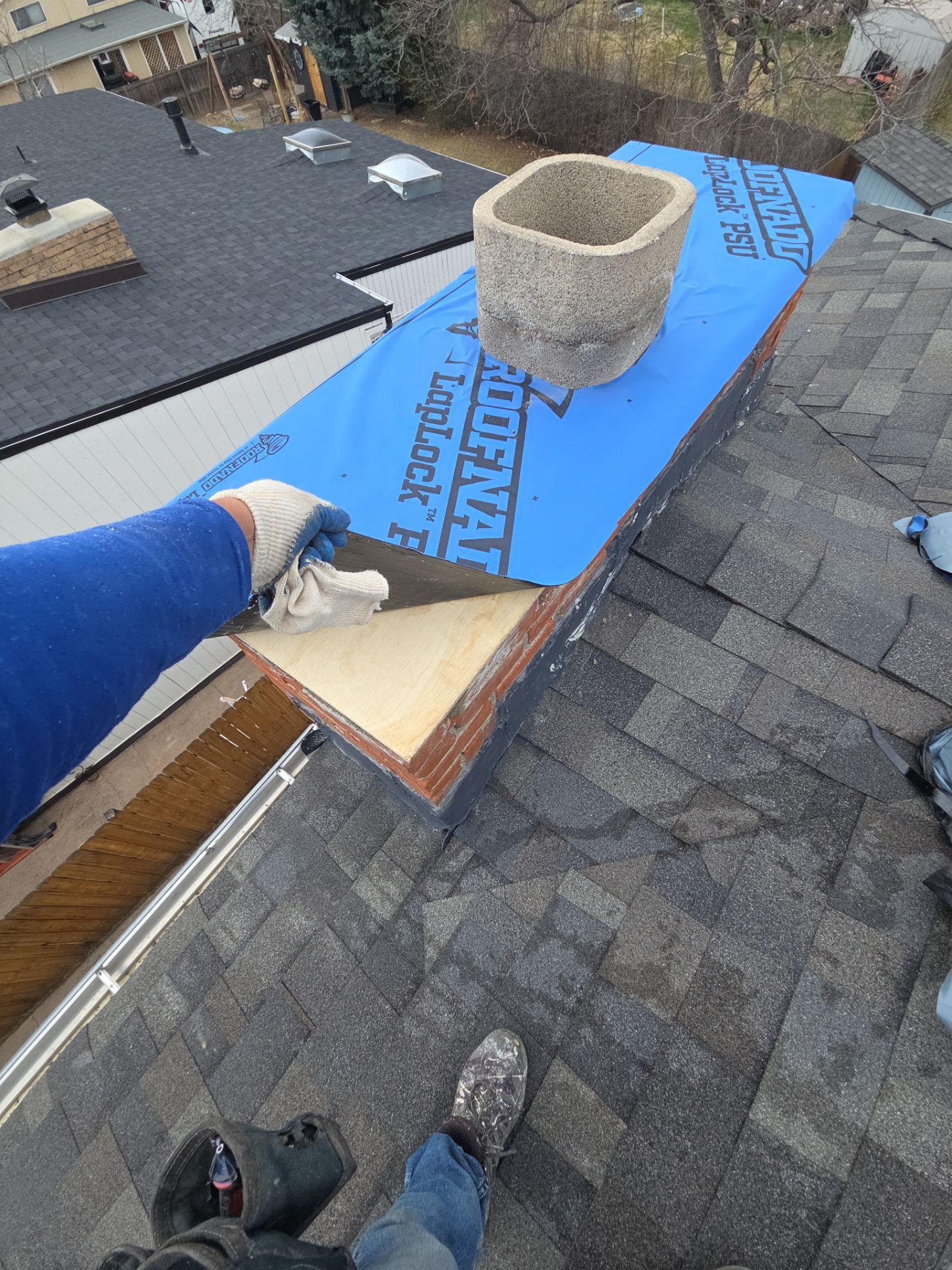 New Metal Chimney Cap by RTP Roofing Company