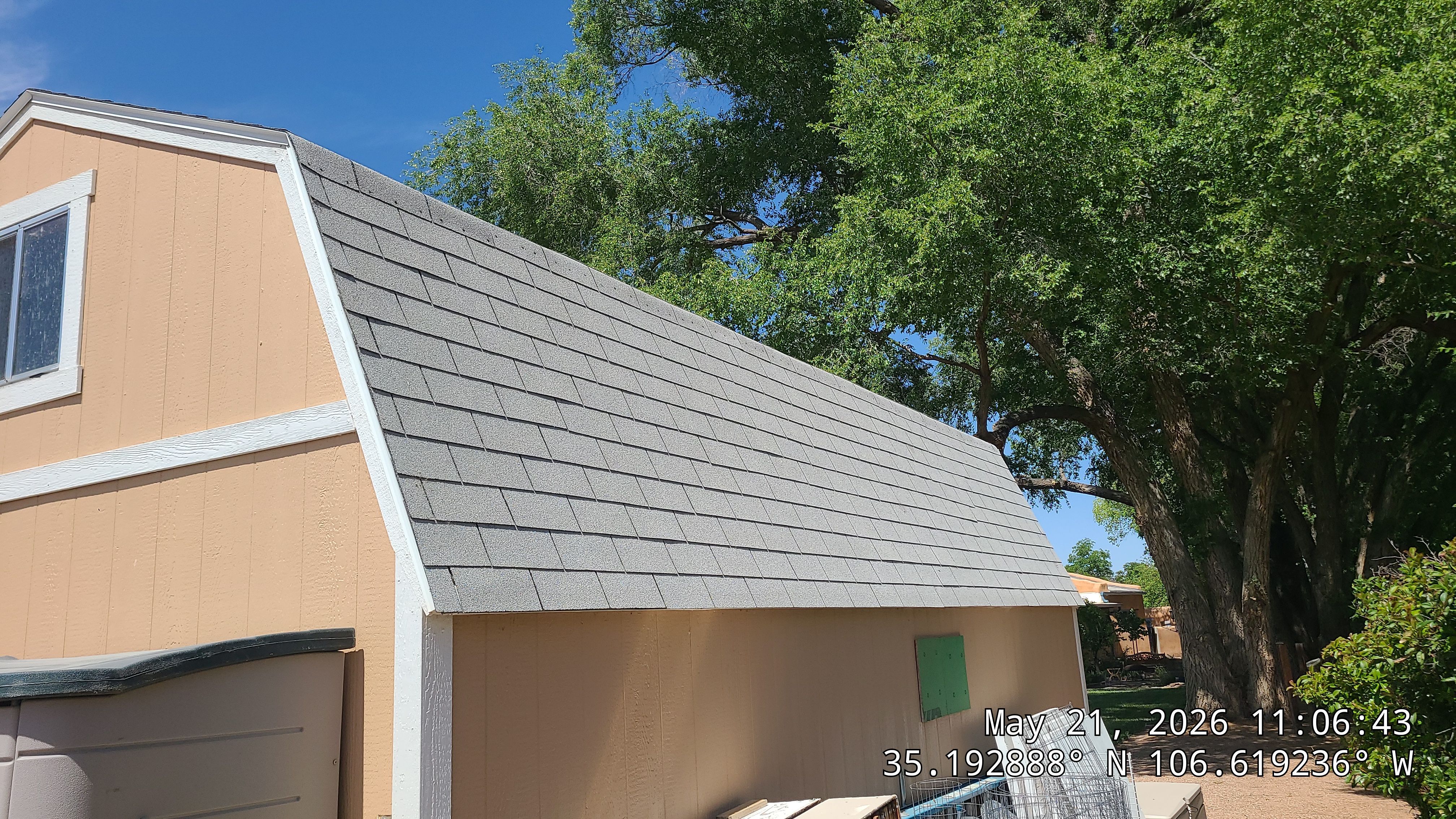 Hawaiian Blue metal Shed roof makeover in the North Valley by Doyle Roof Masters Inc