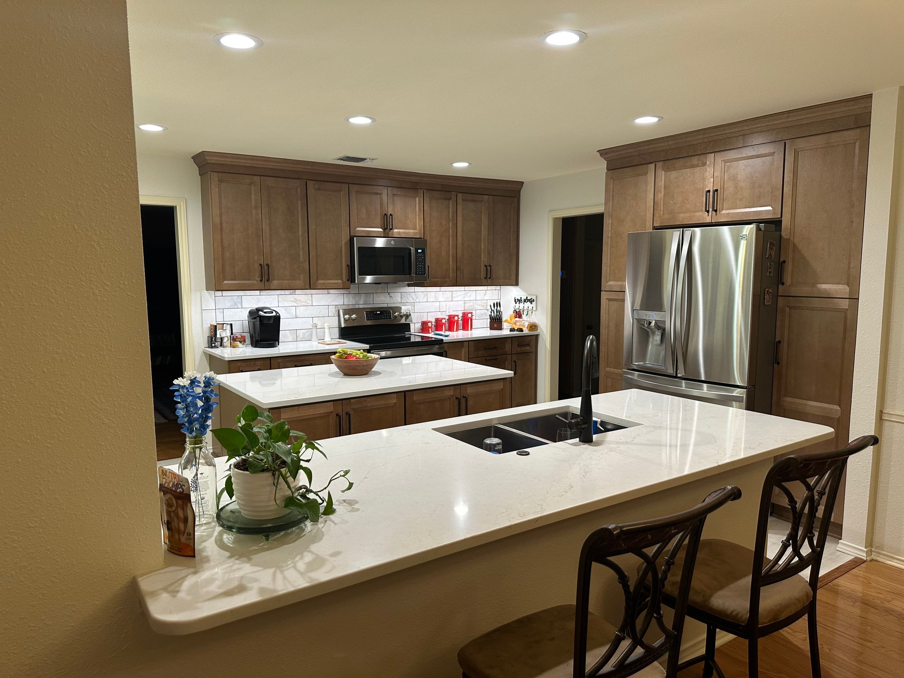Stone Oak Kitchen Remodel Removing Wall to Expand Space by Legacy Bath and Kitchen 
