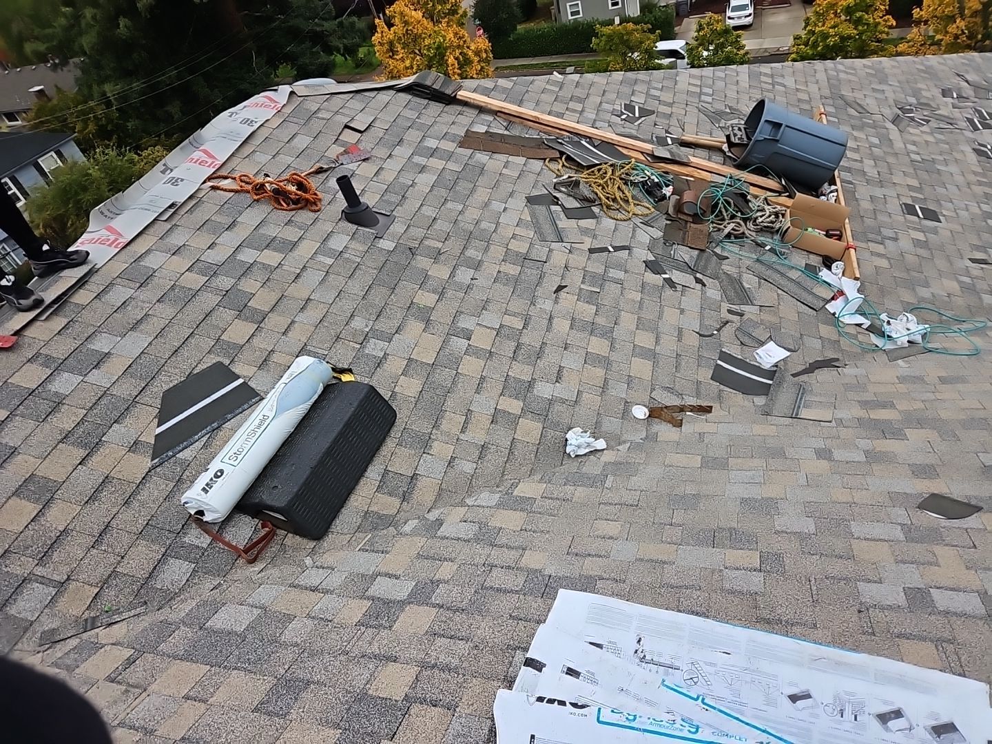 Commercial Roofing Installation using IKO Dynasty (Color: Biscayne) by Orezona Building & Roofing Company, Inc.