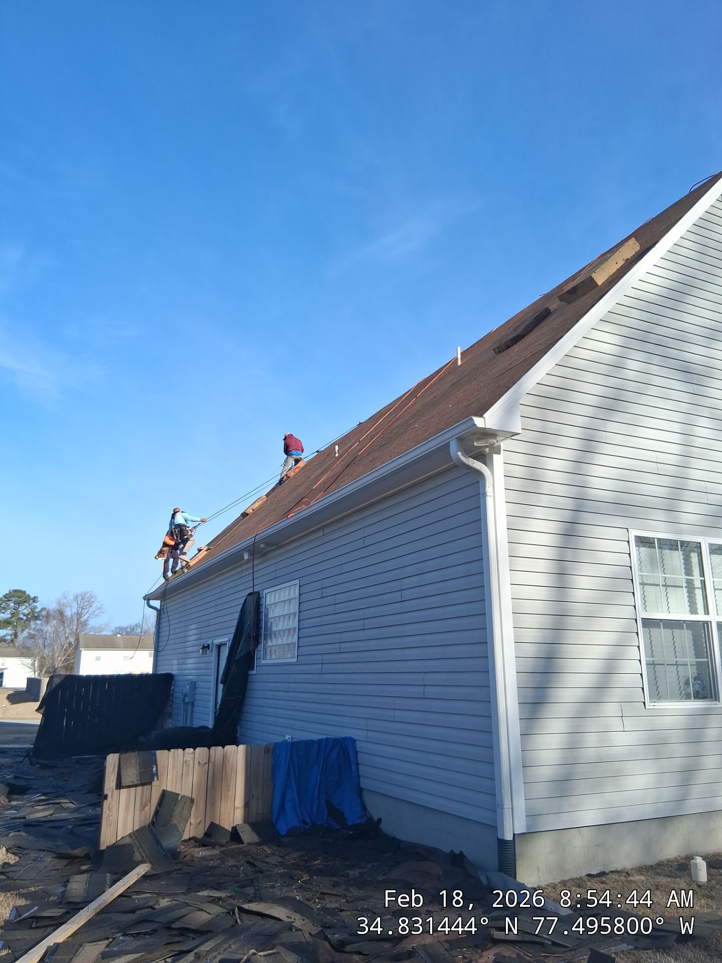 FORTIFIED Roof Installation in Jacksonville NC | CertainTeed Landmark AR Charcoal Black Shingles by RGR Construction and Roofing, LLC