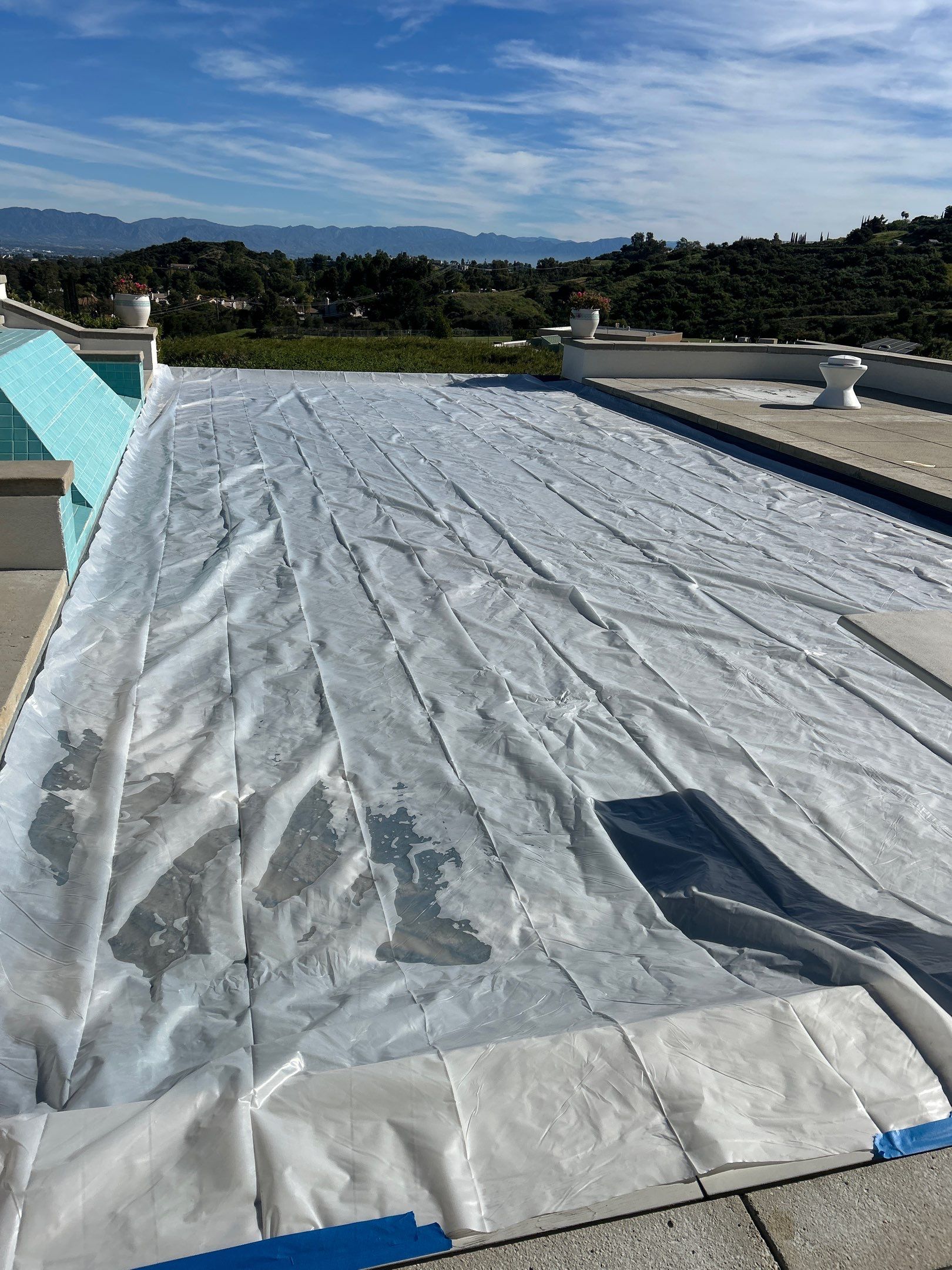 Sandblasting Concrete Back Patio In Calabasas, CA by La Power Washing Inc