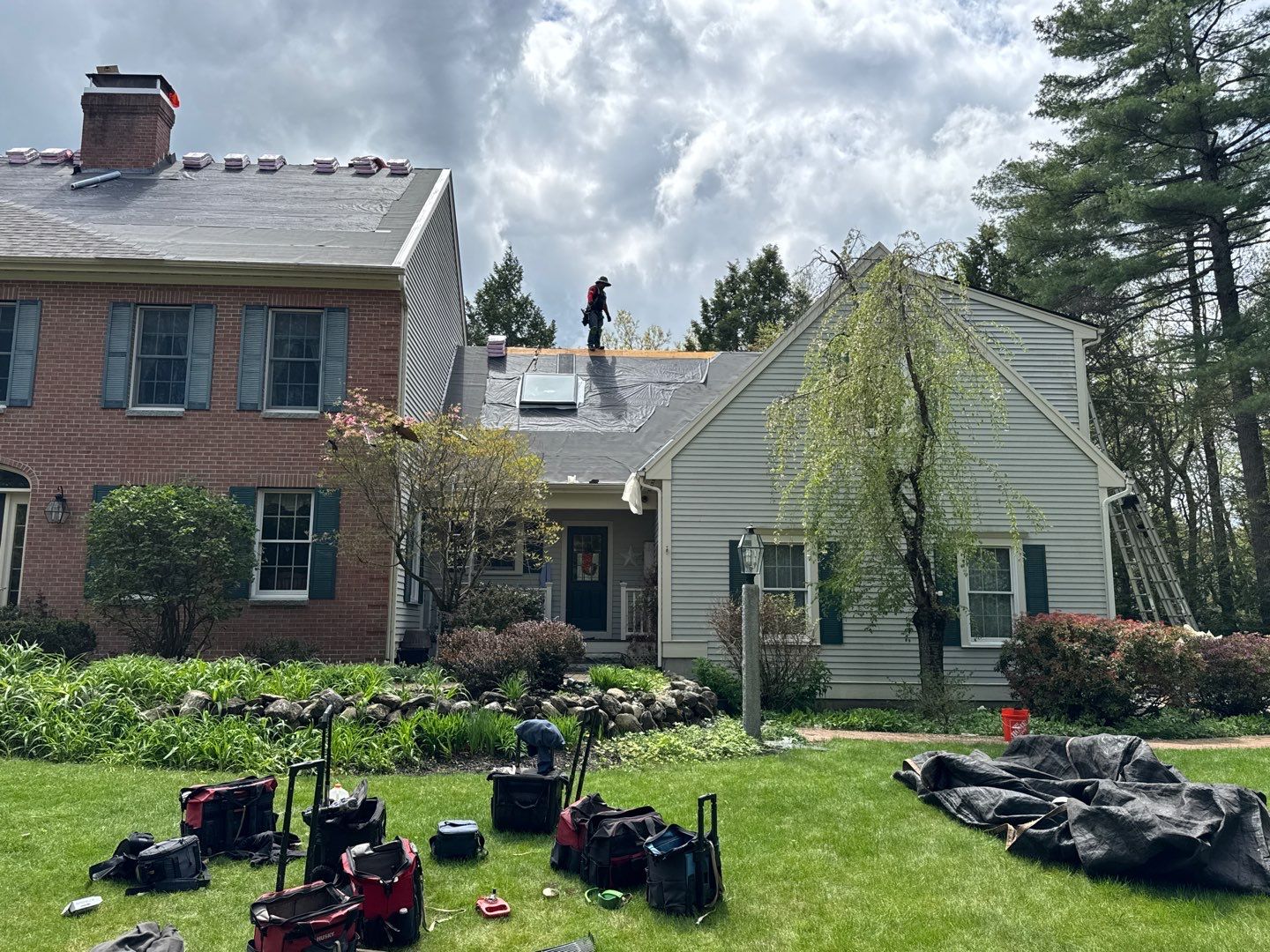 Veterans Helping Veterans – Full Roof Transformation with Owens Corning Driftwood! by Sensible Home Solutions