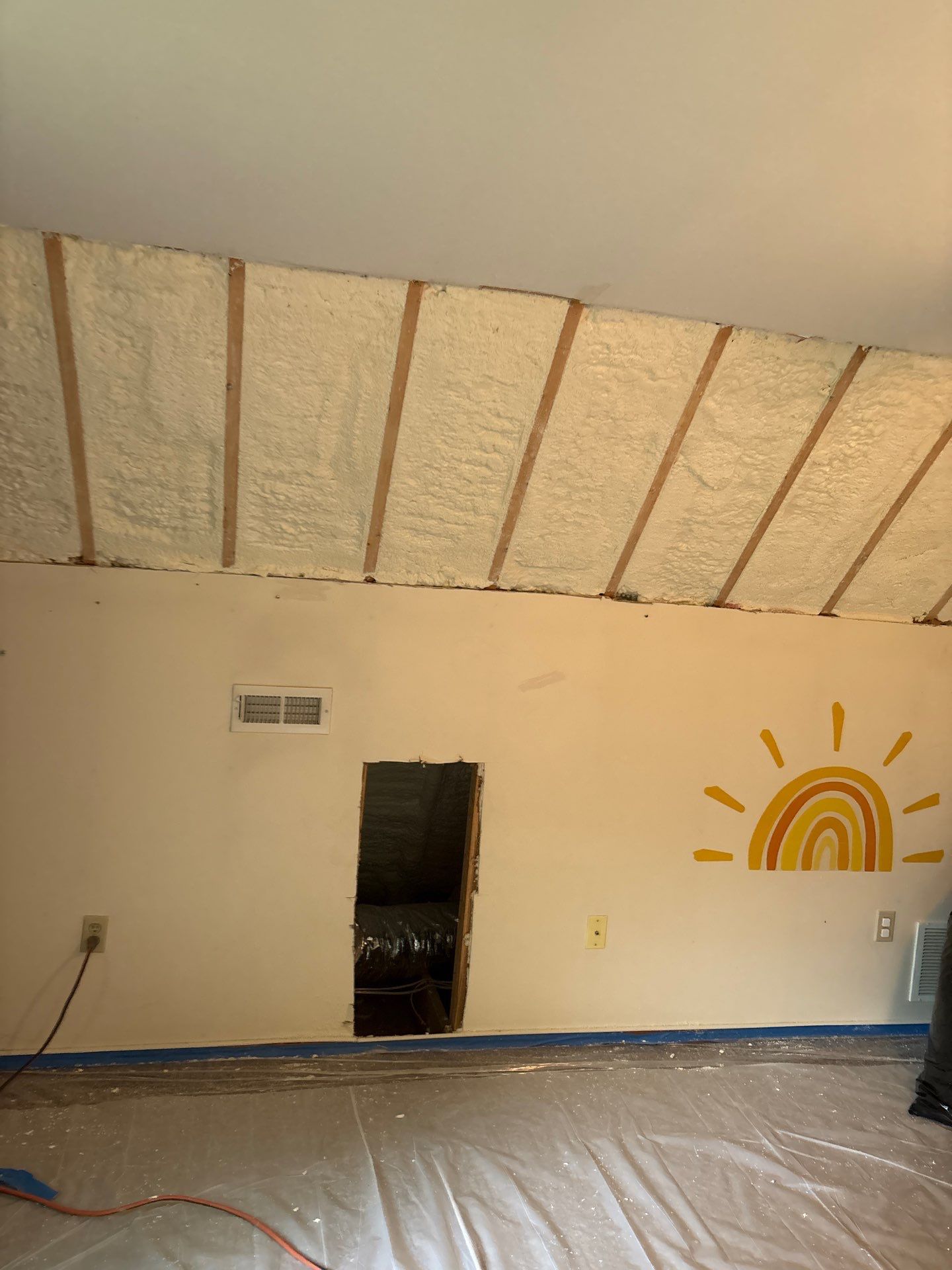 Attic Insulation using Closed Cell Spray Foam by NYS Foam & Energy