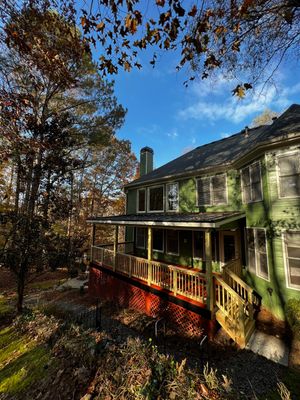 Custom Covered Porch and Wood Deck Addition in Canton