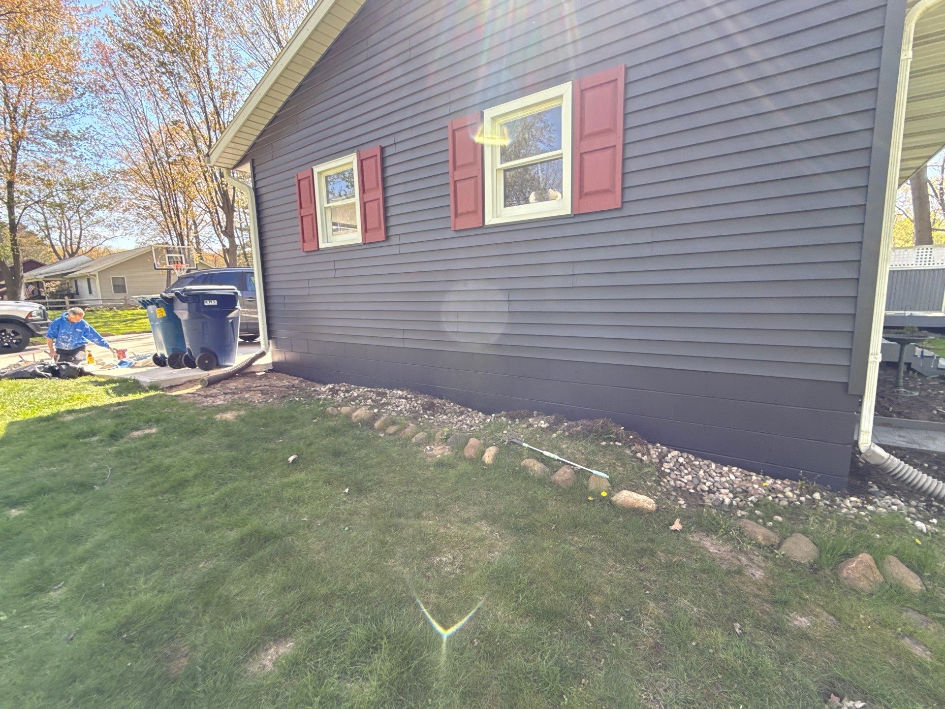 Exterior Foundation Painting in Muskegon Michigan by Gordon Painting