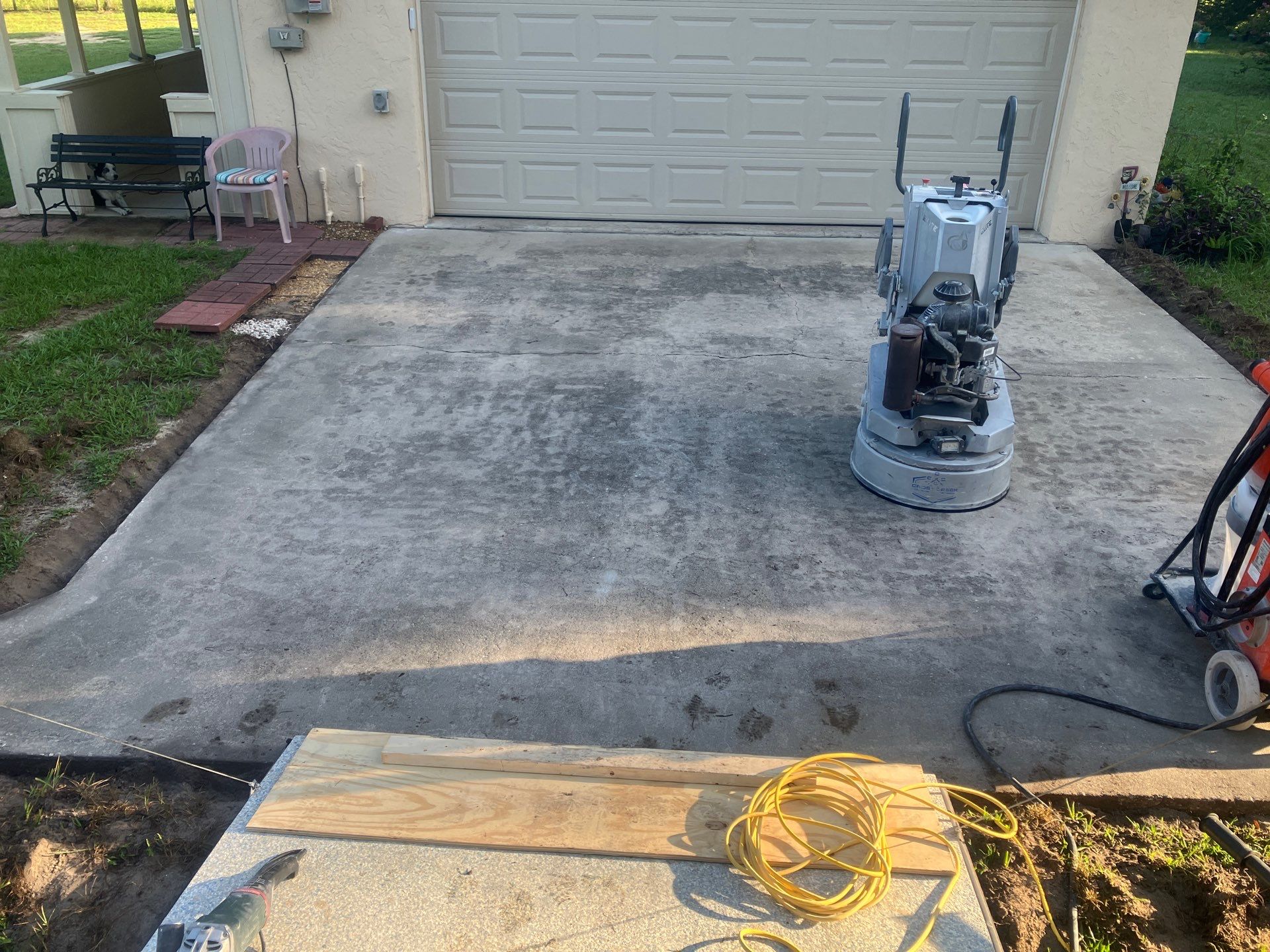 Pool Deck and Driveway in Pebble Beach by Cross Creek Concrete Coatings