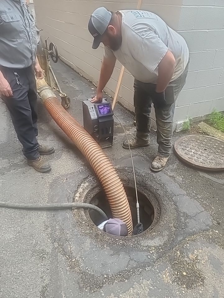 Sewer Repair using Perma-Liner through two manholes by Sureway Comfort John Wilcox Plumbing Heating Cooling