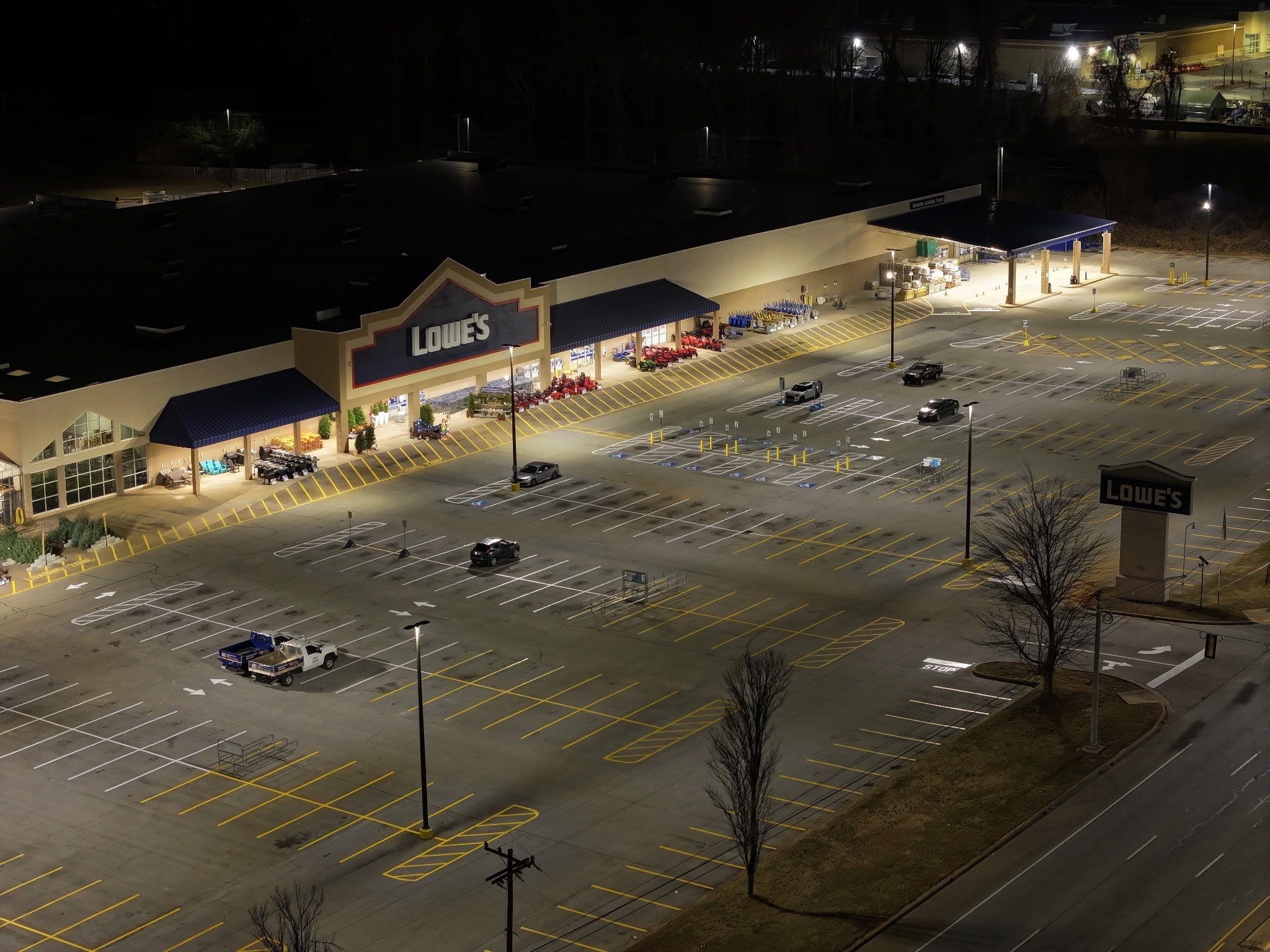 Parking Lot Re-stripe for Lowes by Spade Construction