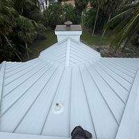 .032 Aluminum 1.5" Mechanical Seam Regal White  by Total Roofing System The Metal Roof Experts