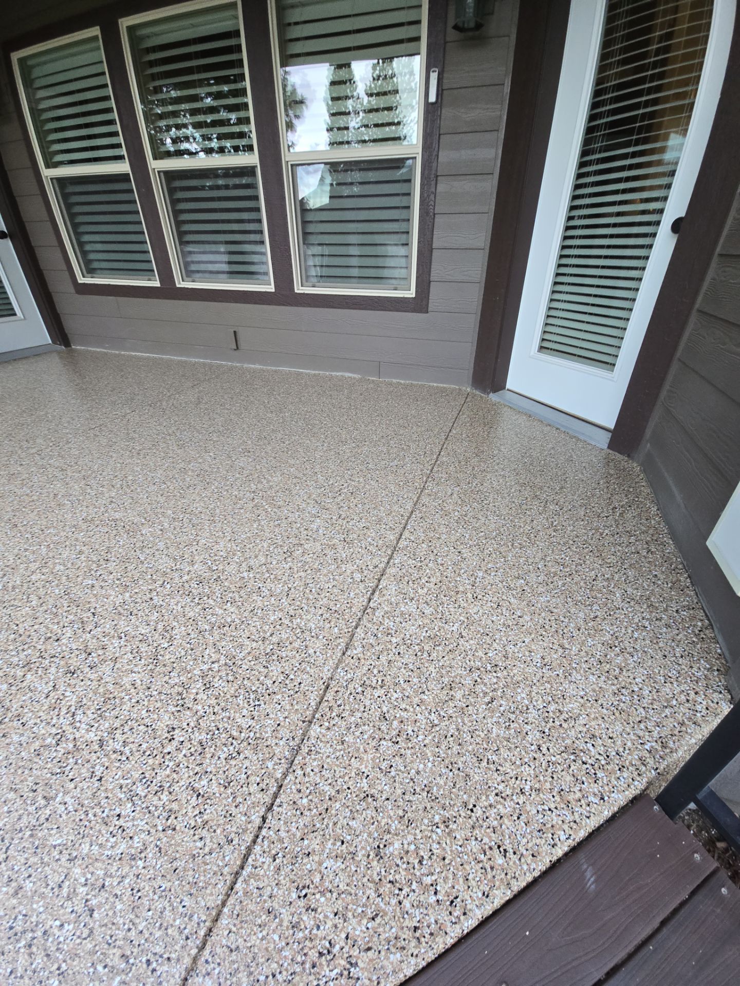 Patio Transformation using Sandstone by Croc Coatings, LLC