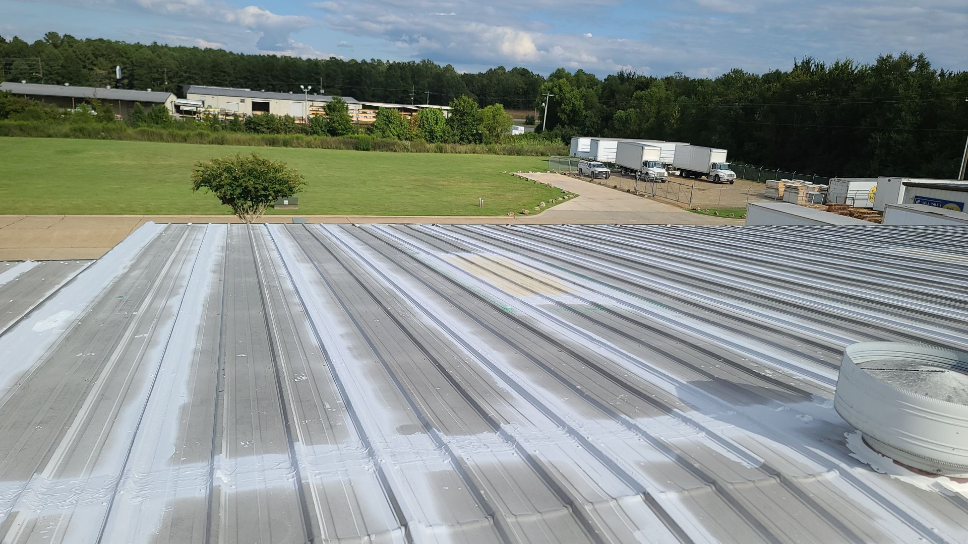 Commercial Metal Restoration System using Aldocoat Coatings by Hostetler Roofing