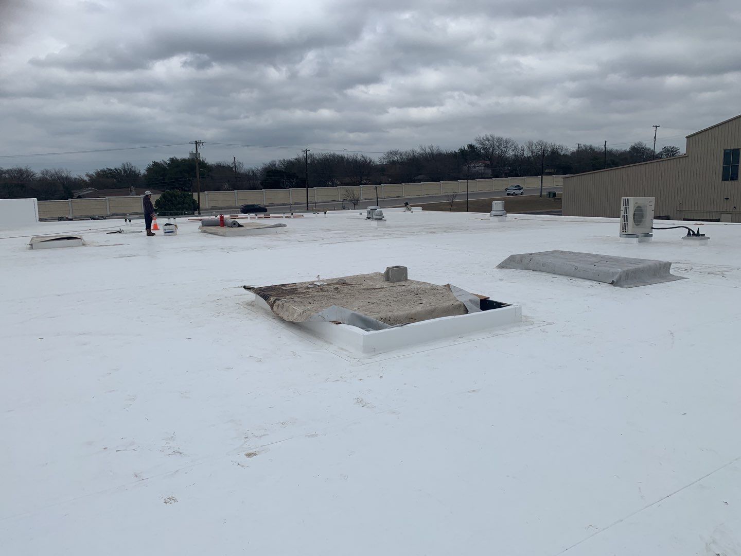 Bio-Life Commercial Roof Replacement using IB Systems PVC by Roof Experts