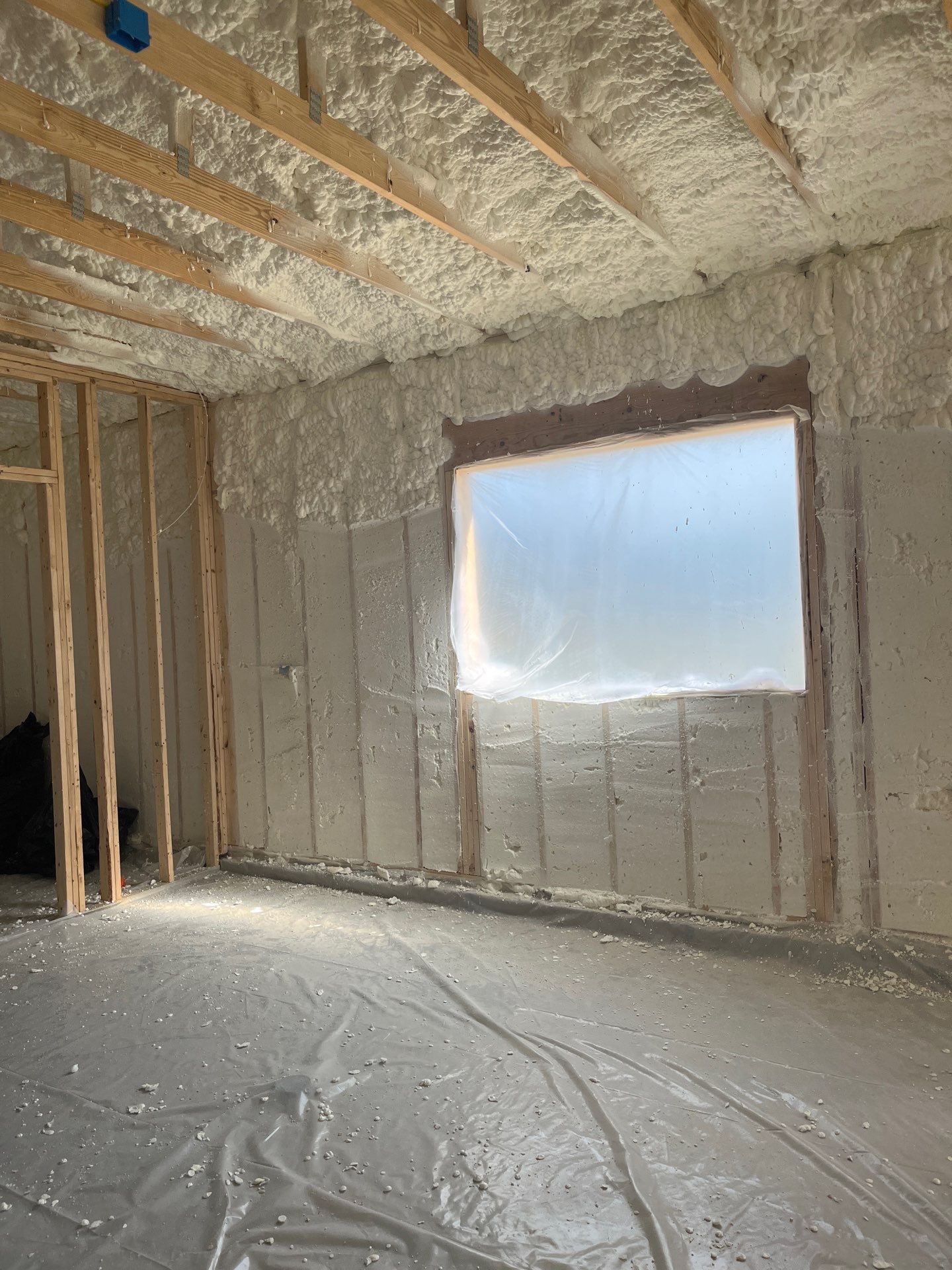 New Construction using open cell spray foam by NYS Foam & Energy