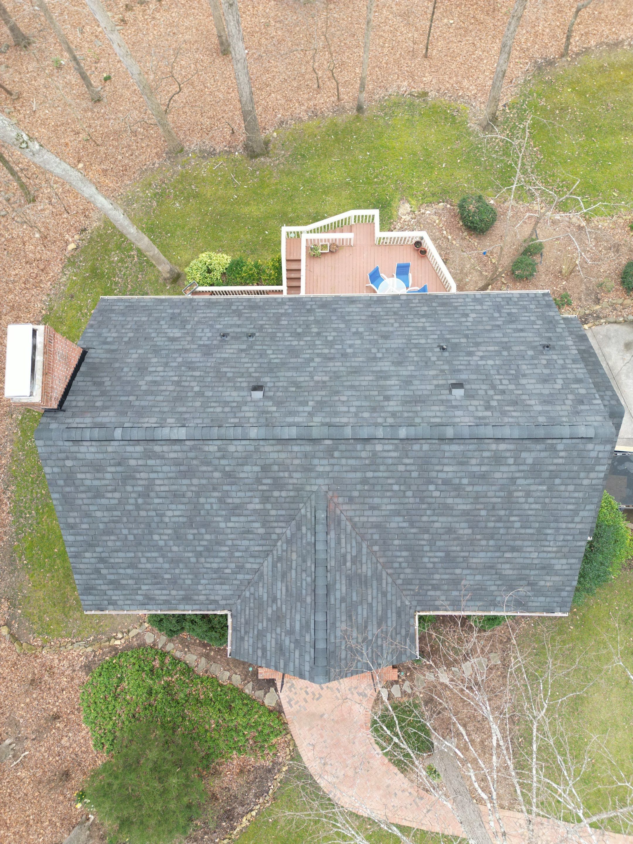 Roof Replacement - GAF Camelot II Designer Charcoal shingle  by Pro Performance Roofing