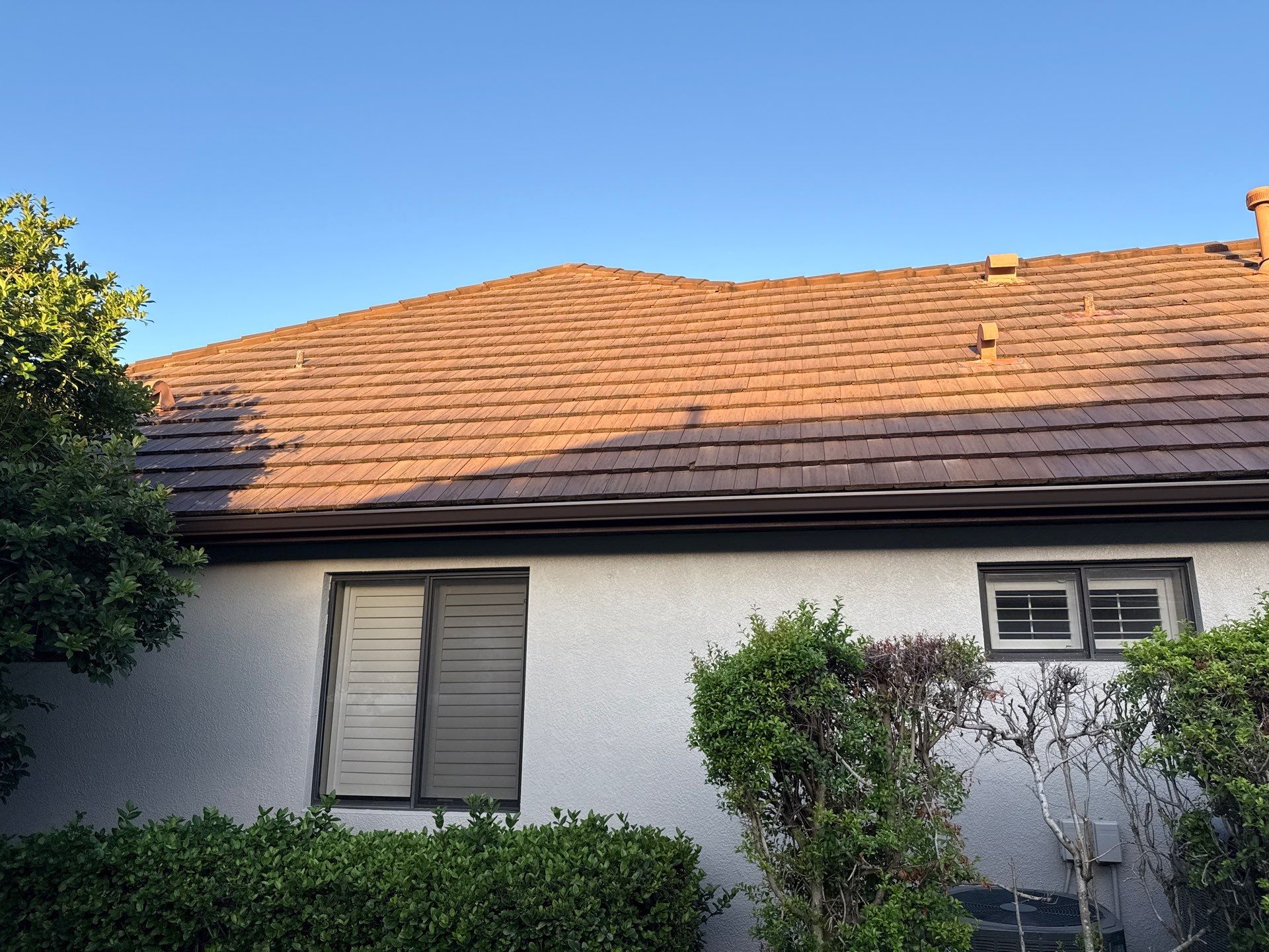 Tile Roof, Paver Pool Deck & Flowerbed Curbing Cleaning | Winding River Bradenton, FL Transformation by Sunshine AquaWash
