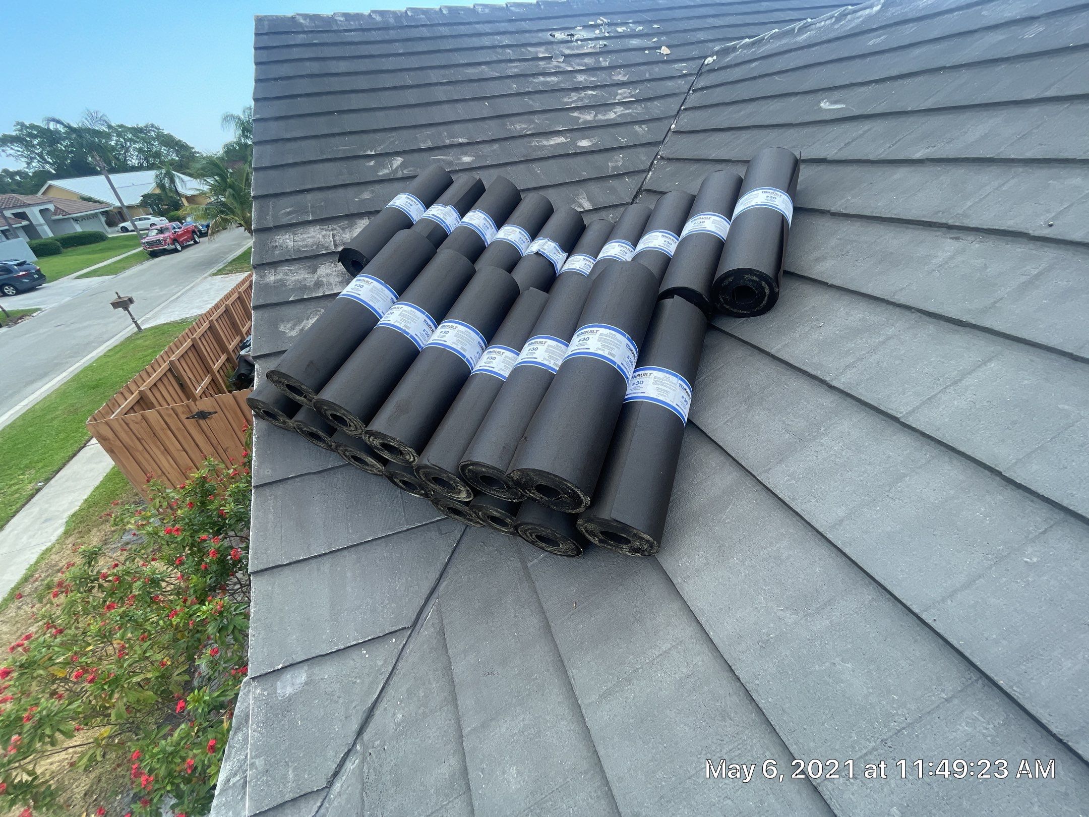 Residential Roofing Installation using 1" Nail strip metal roof by BLUES BROTHERS ROOFING