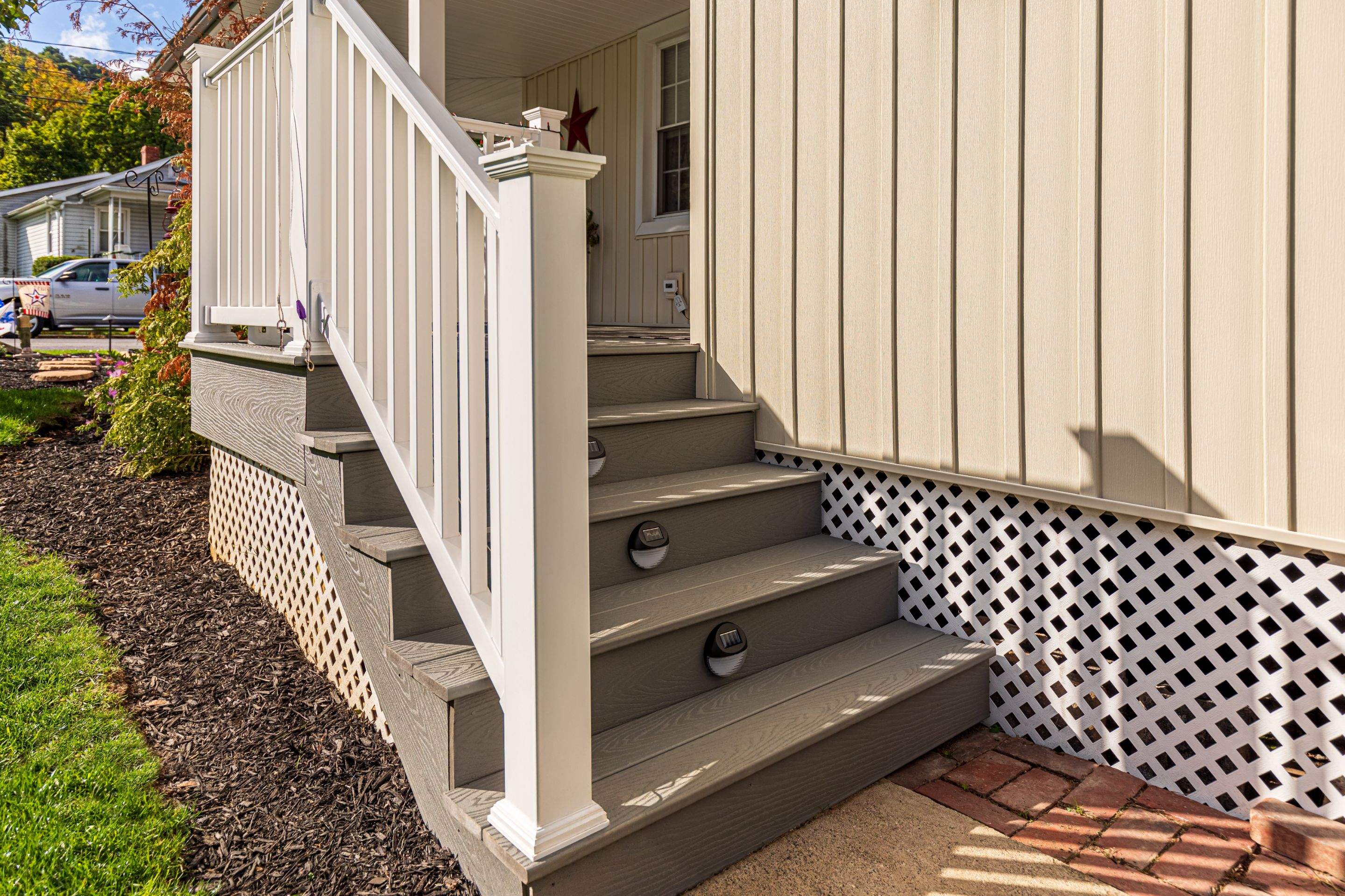 Metal Roof-pewter gray   New deck by Esh Builders