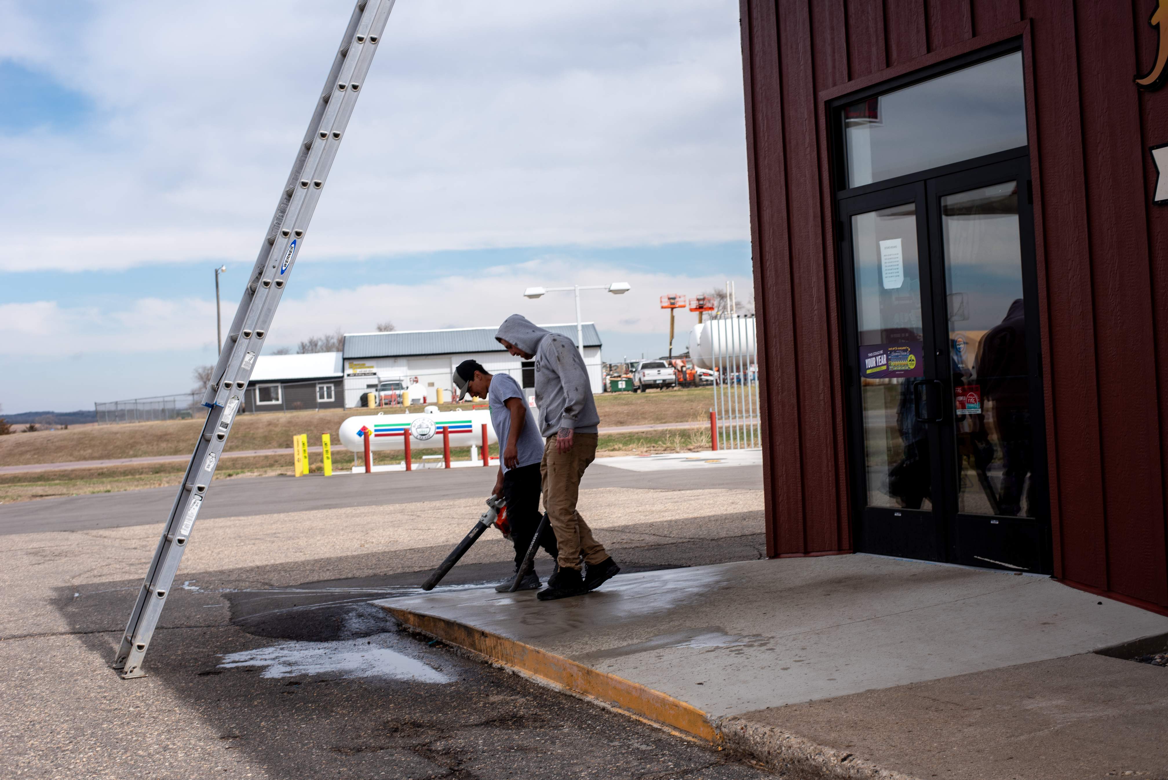 Commercial Gutter Repair in New London MN | Reseaming Gutters & New Downspouts by Next Level Seamless Gutters / Exteriors Inc.