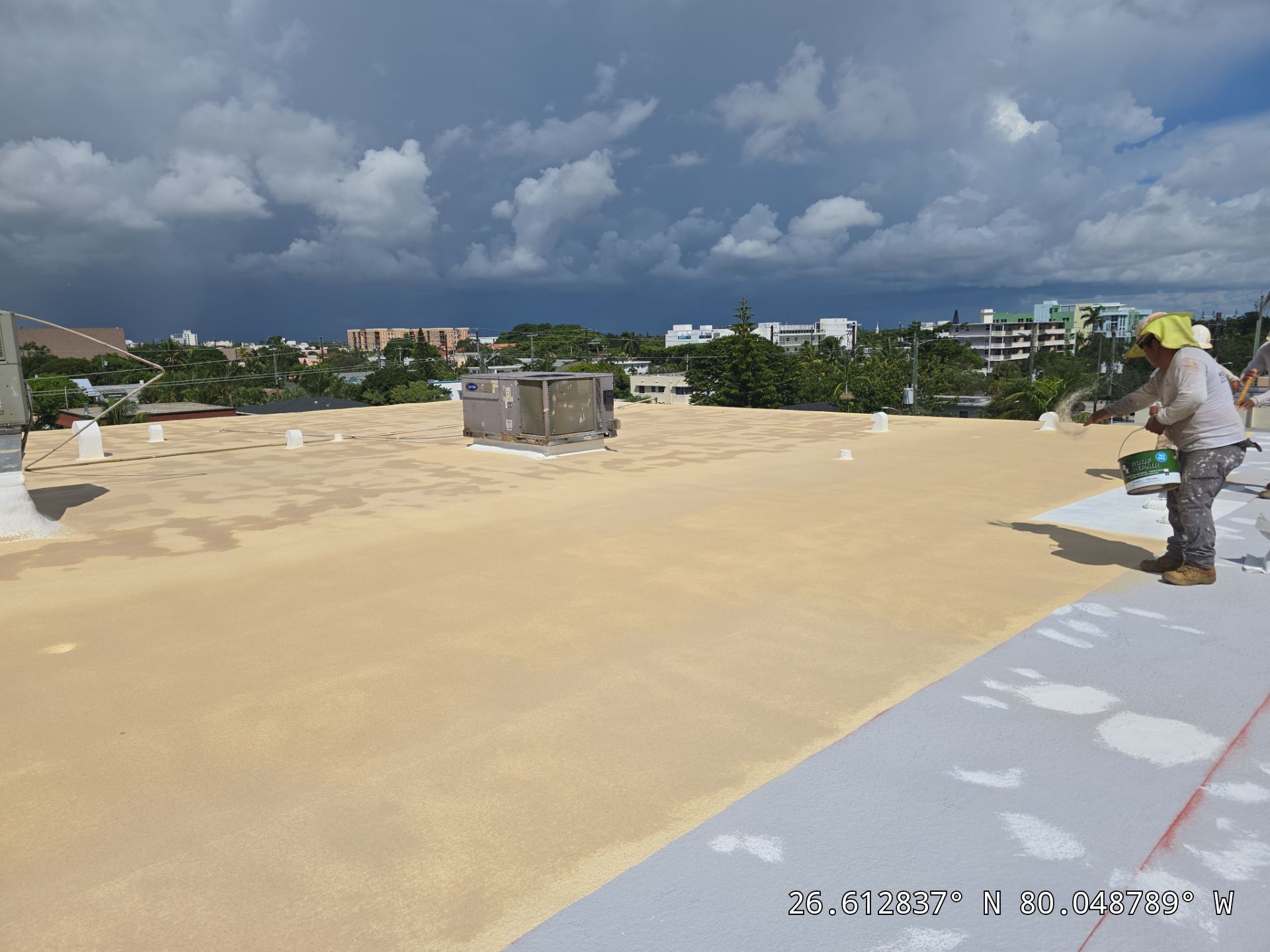 Commercial Roof Restoration for Lake Worth Beach Flat Roof Project by Roof King LLC