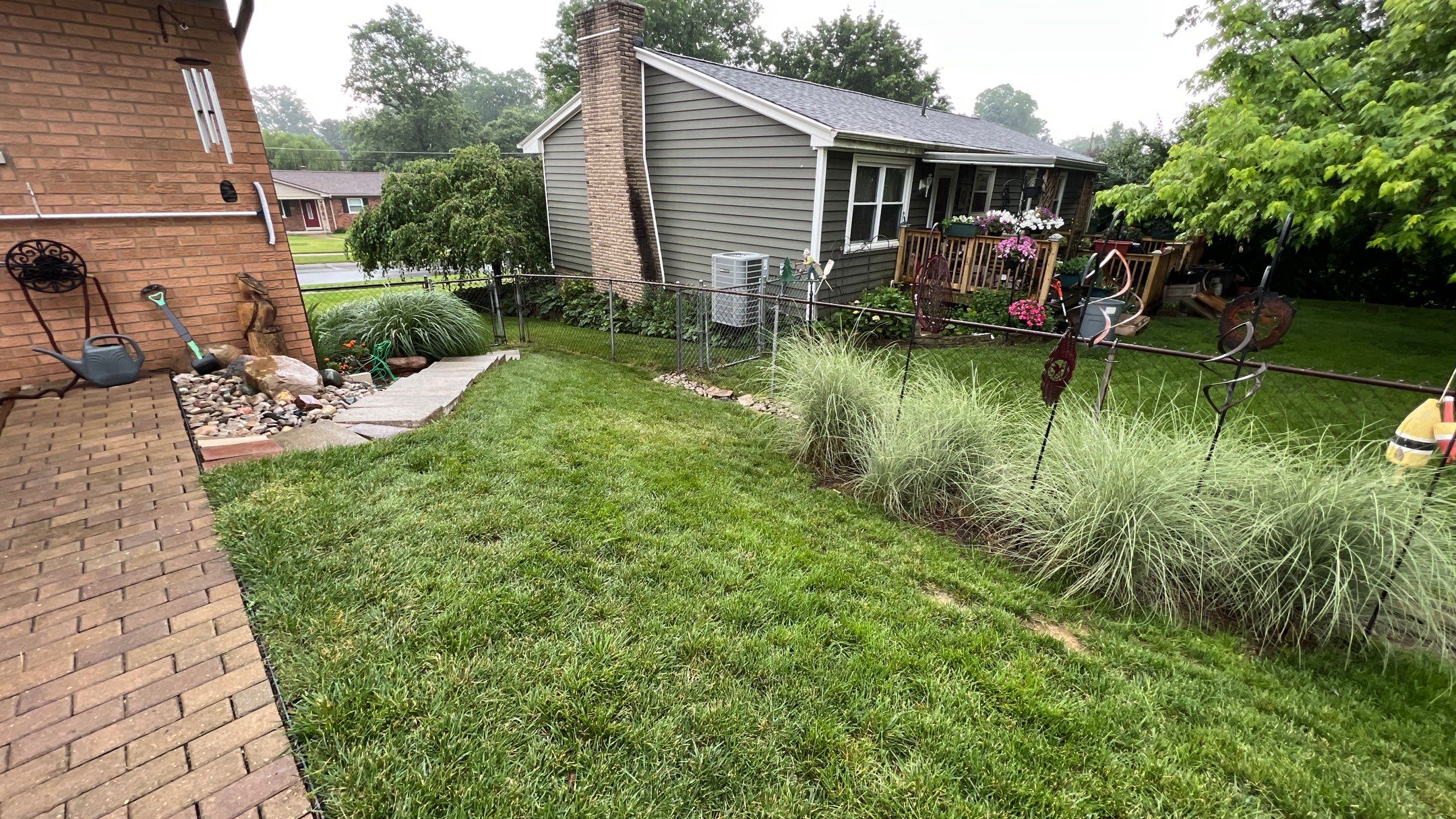 Rustic Buff Tread Stairway Installation by Reisenberg’s Lawn & Landscape, LLC