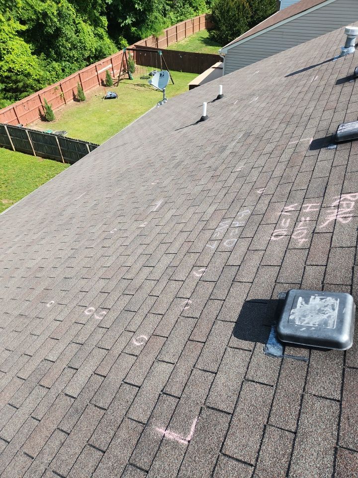Roof replacement and interior repair by hail and wind damage by Just Brilliant Restoration JBR