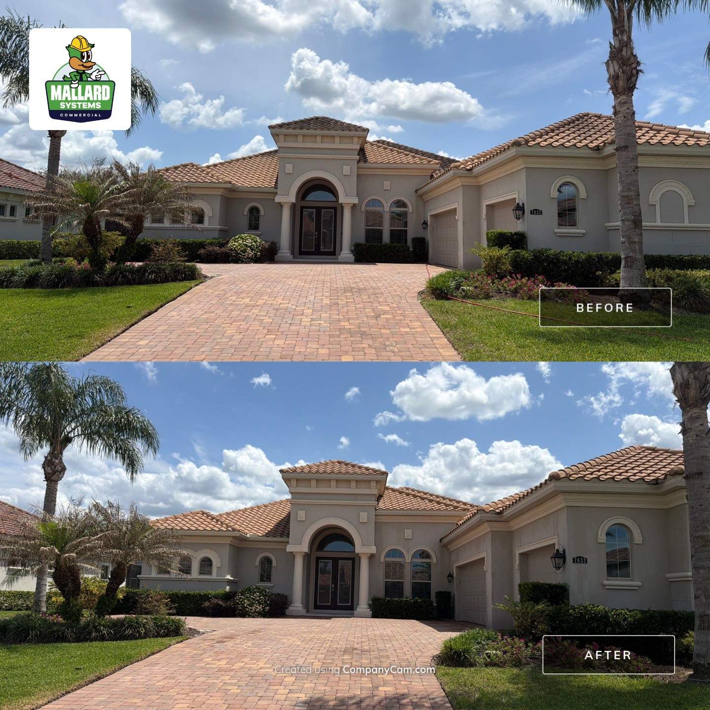 Barrel Tile Roof Cleaning by Mallard Systems