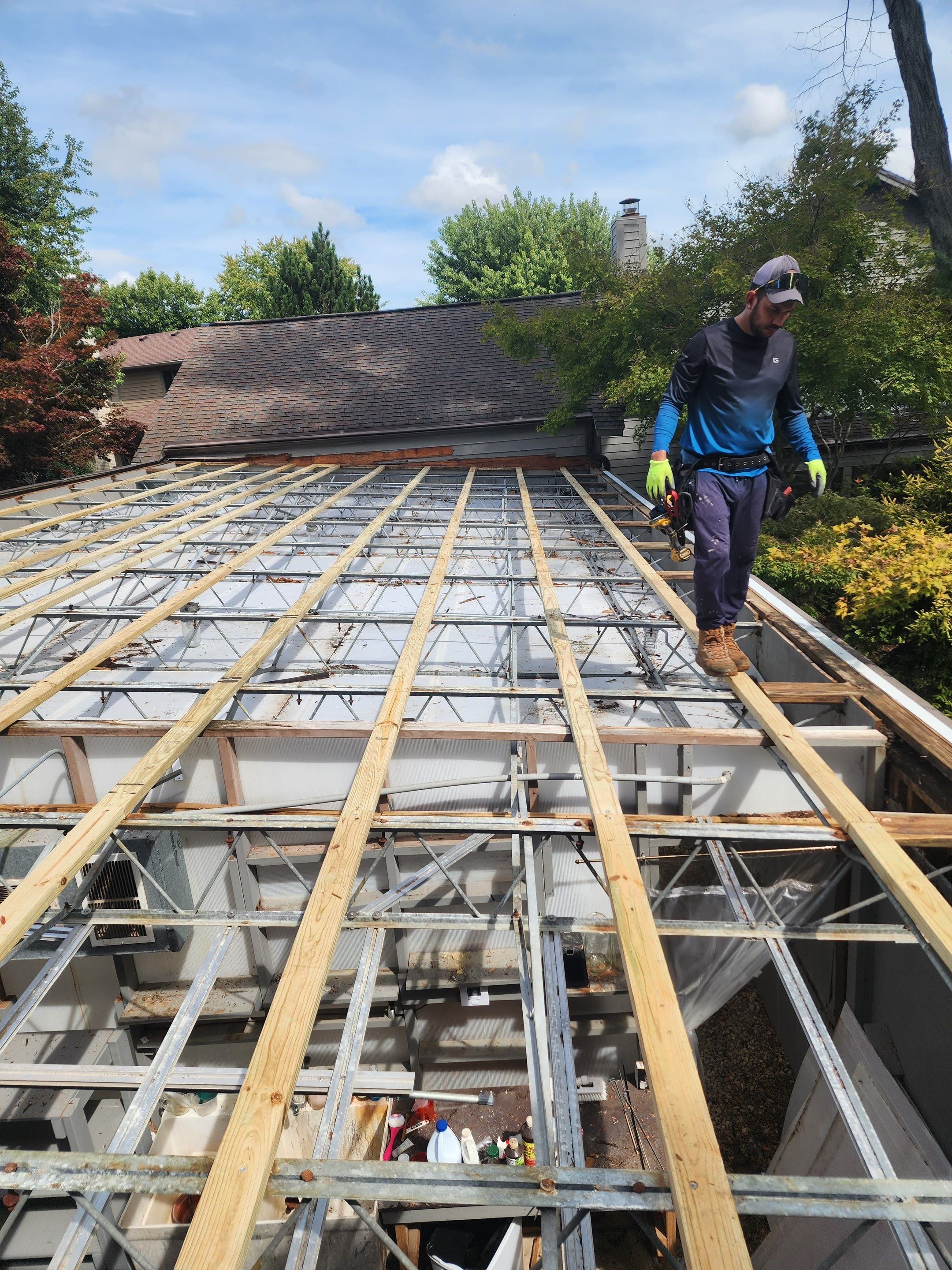 Greenhouse Roof Replacement and Structural Framing Repair in Centerville by Level Up Roofing and Restoration Services LLC