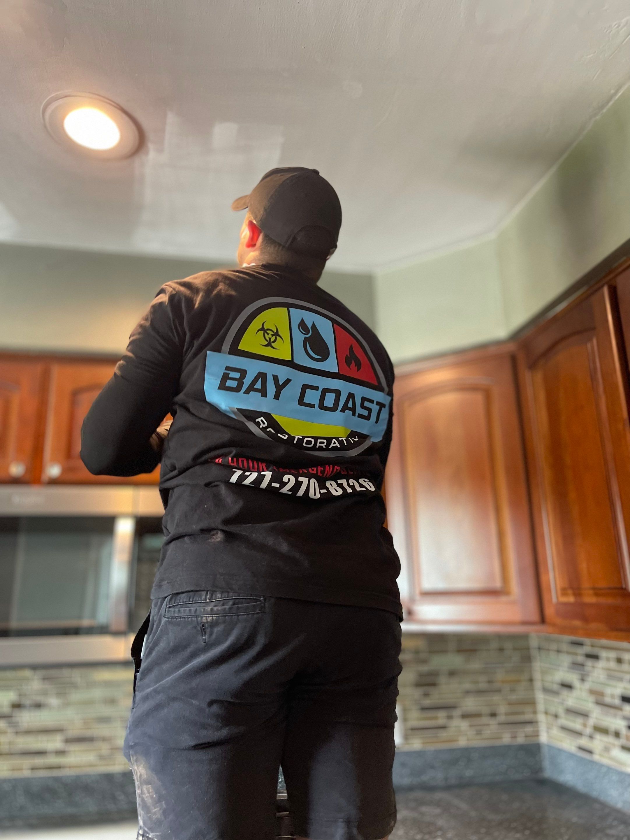 Smoke Damage from stove fire by Bay Coast Restoration 