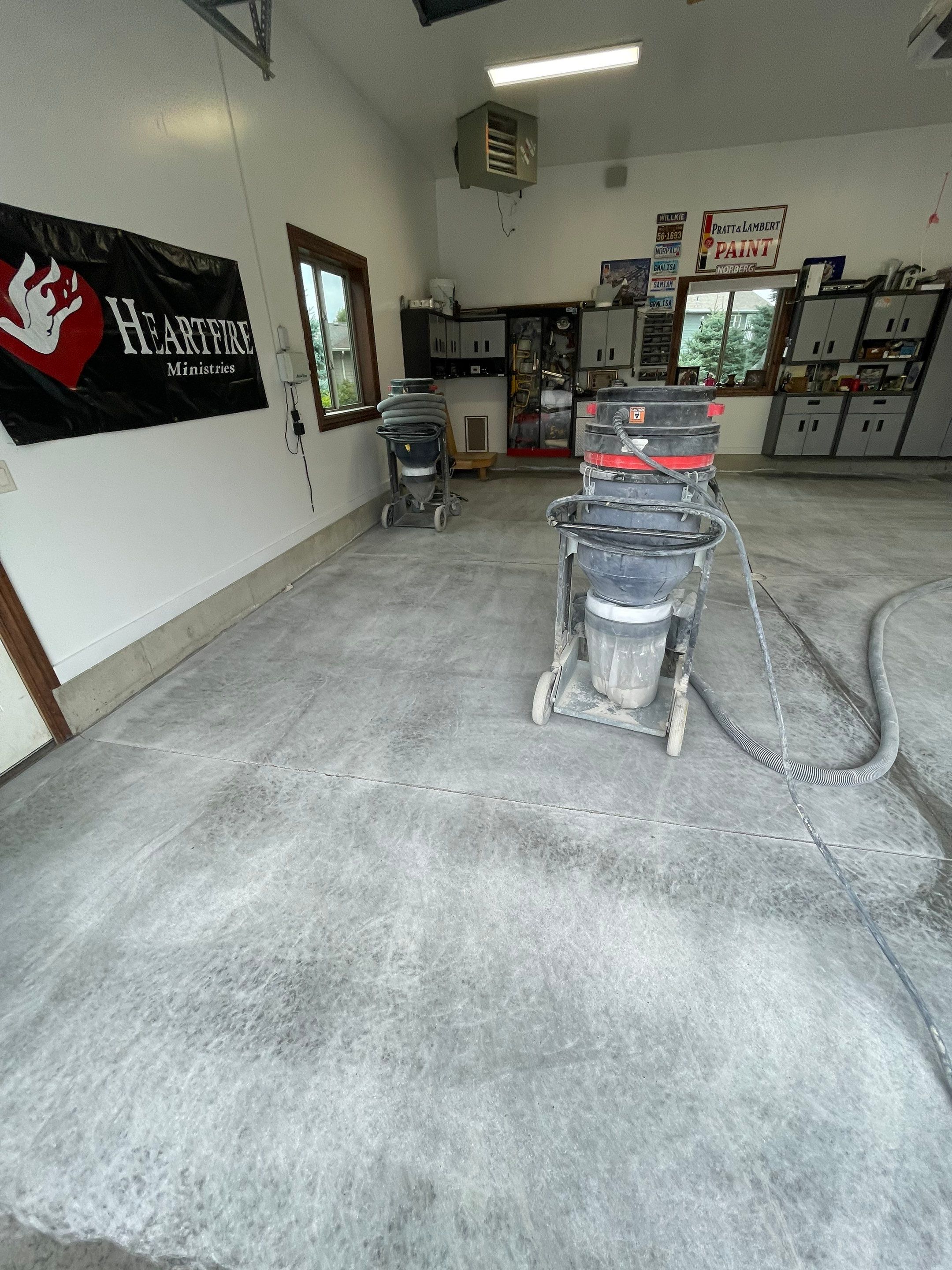 Garage Floor Coating and Domino Flake Finish in Sioux Falls by Select Painting, Coatings & Garage Cabinets
