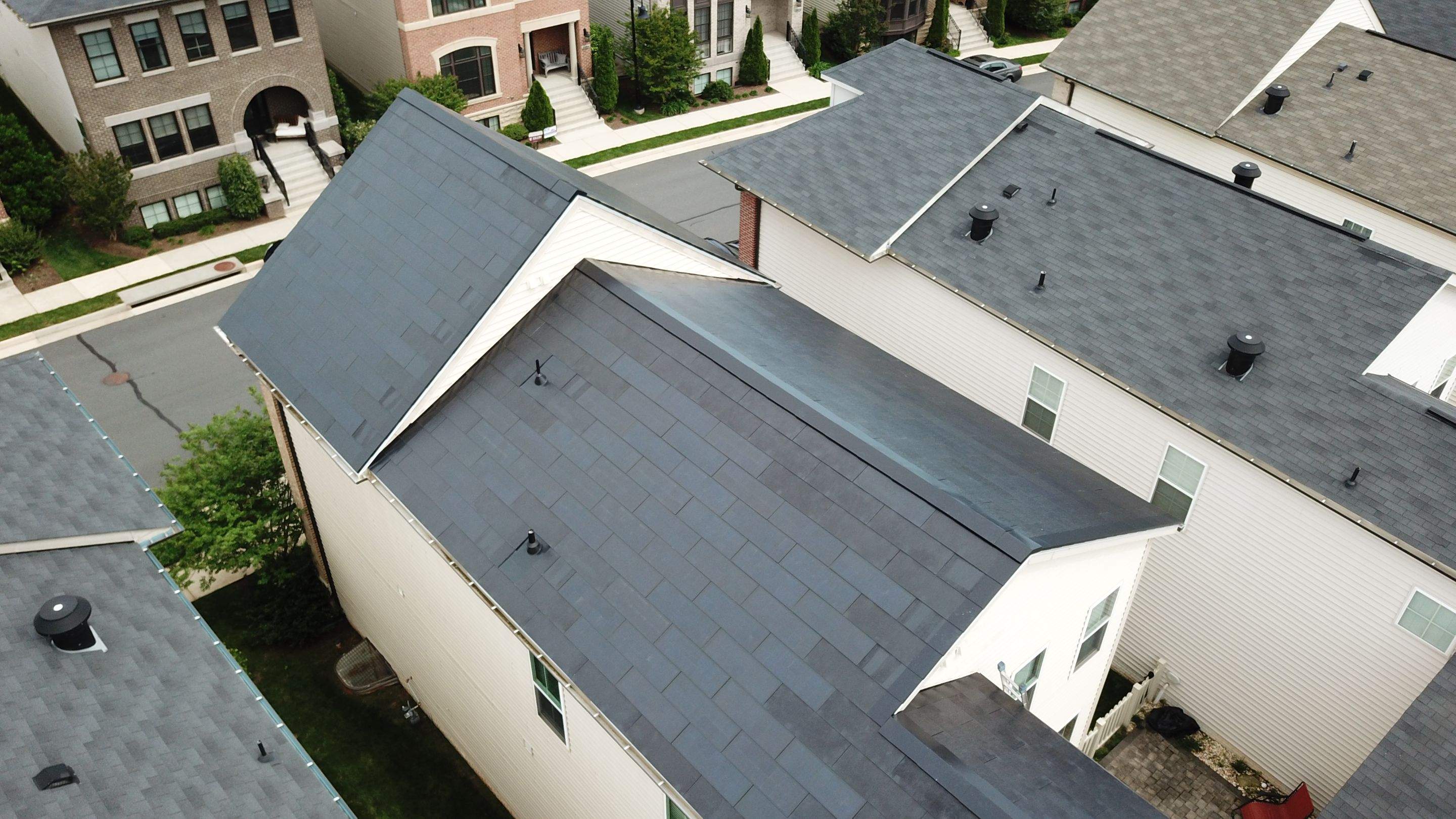 Tesla Solar Roof using Tesla Solar Roof V3 tiles by American Home Contractors