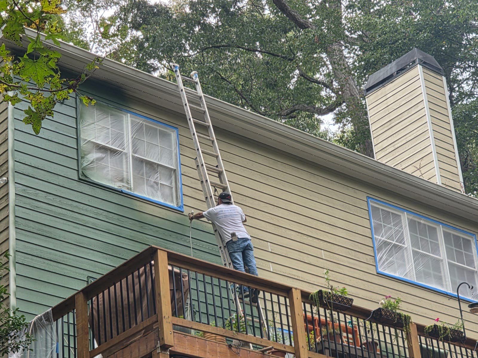From Faded Beige to Bright Green by Atlanta's Paint Doctor