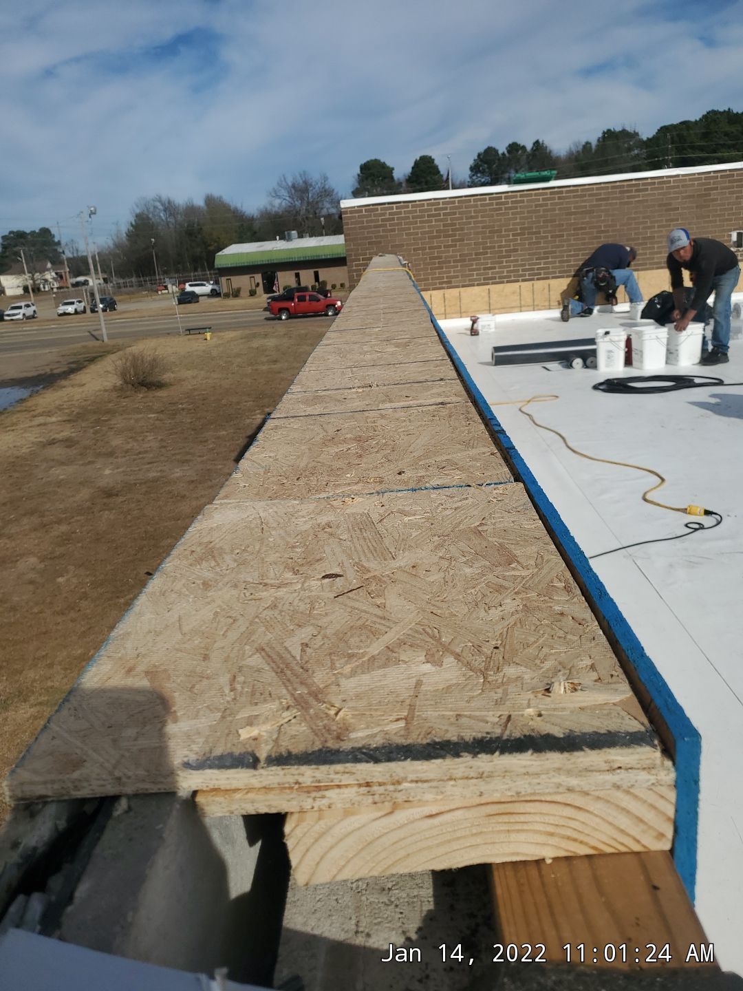 Commercial Roofing Installation using 50 mil PVC by Hostetler Roofing