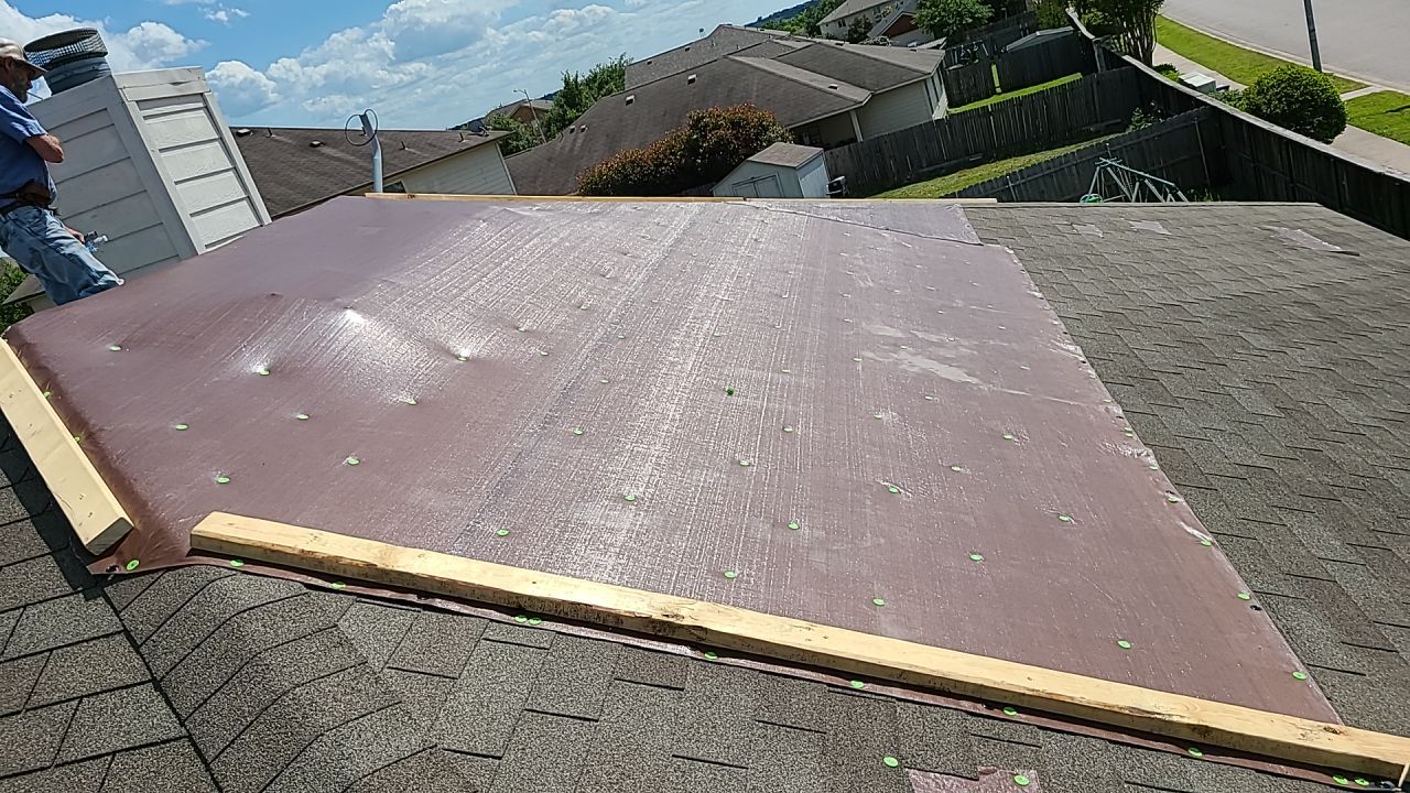 Asphalt Shingle Roof Replacement and Wind Damage Restoration in Manor by Caliber Restoration LLC