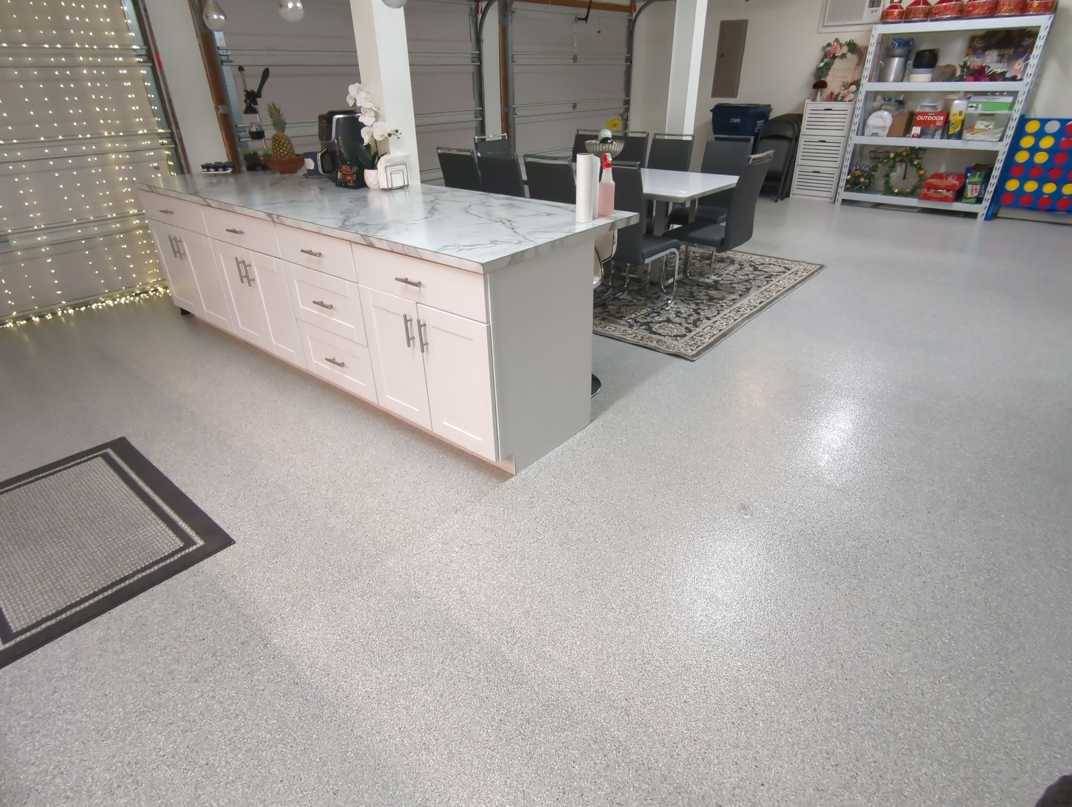 Garage Transformation using Ash Hybrid by Croc Coatings, LLC