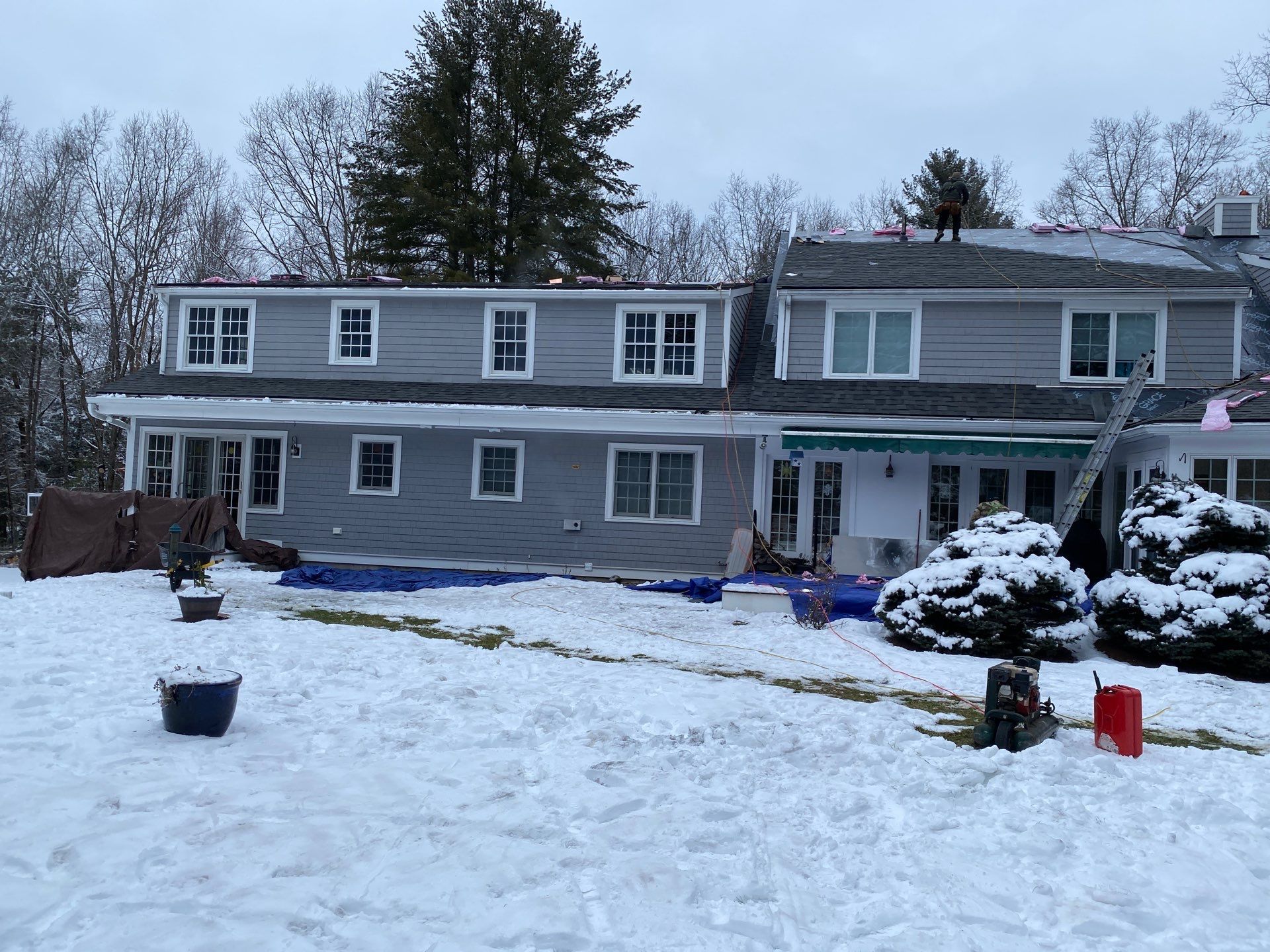 Carlisle Roofing Installation using Owens Corning Shingles and Copper by Mighty Dog Roofing of Greater Middlesex County