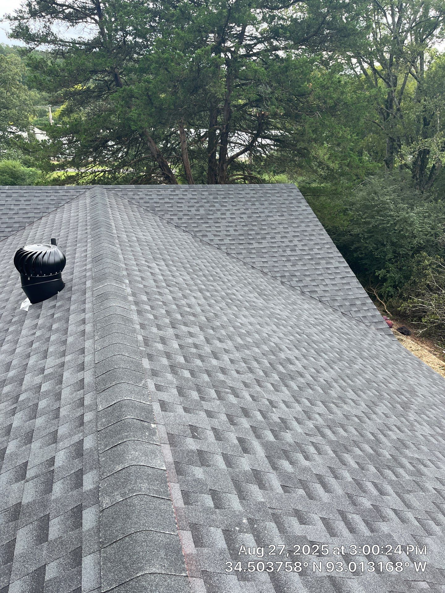 GAF Timberline HDZ Roof Replacement on Brick Home in Hot Springs by Temple Roofing and Exteriors