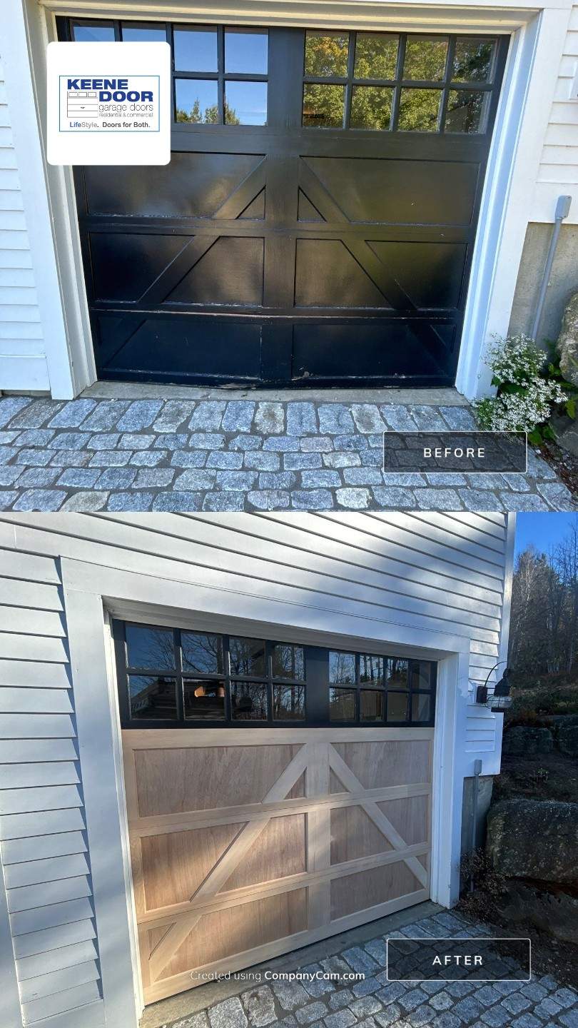 Garage Door Panel Replacement using Clopay Custom Wood Sections by Keene Door