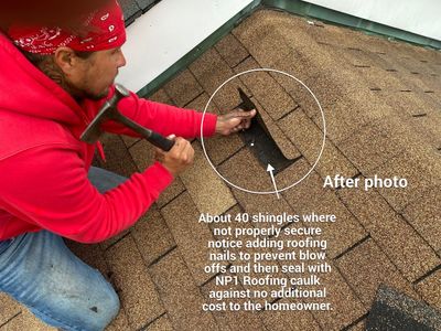 Residential Roofing Repair using 3 Tap Shingles