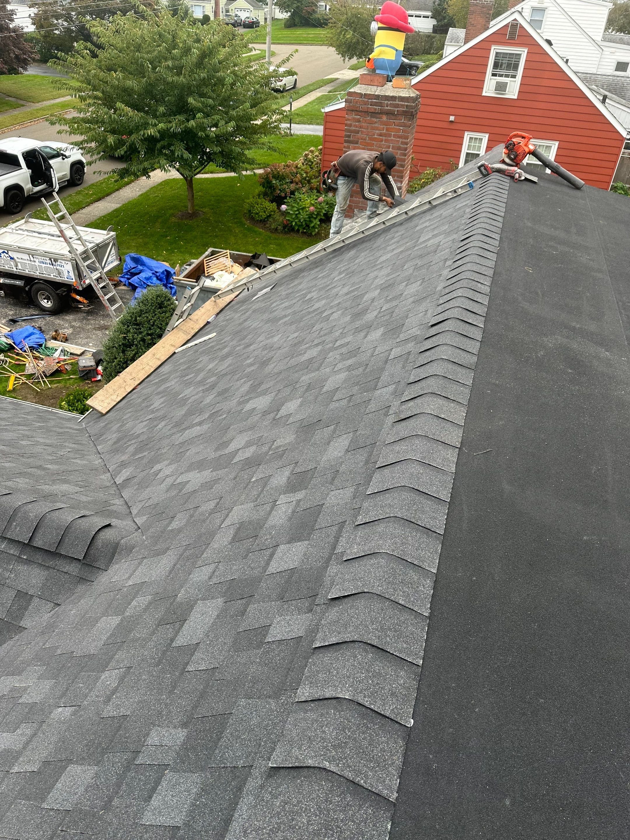 Residential Roofing Installation using Owens Corning TruDefinition Duration AR - Onyx Black & New Siding Install using Certainteed Sterling gray by A Plus Exterior