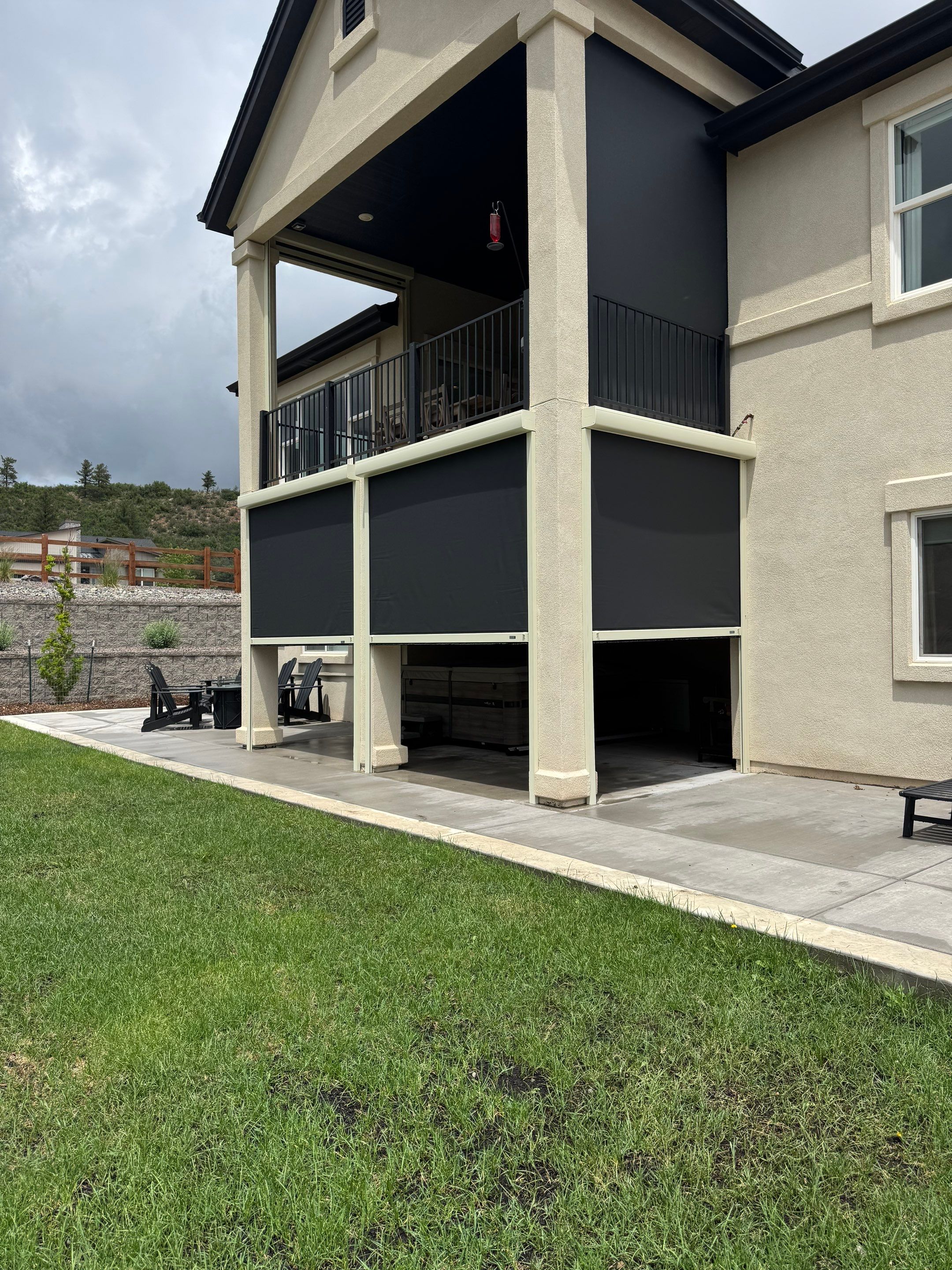Motorized Screens using Progressive MagnaTrack Screens by Outdoor Solutions Colorado
