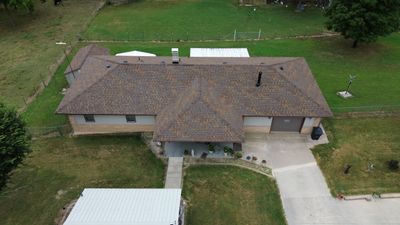Residential Multi Structure Roofing Install - Atlas Pinnacle Pristine Shingles - Color Copper Canyon