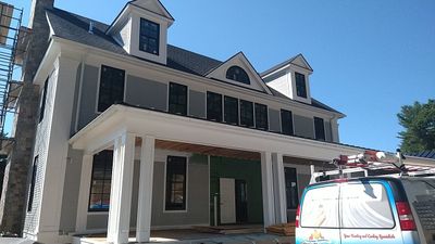 Harvard, MA Gutter Installation using 6" Half Round Aluminum Gutter